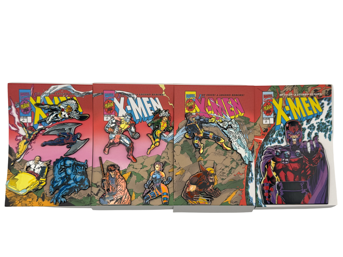 Jim Lee X-Men #1 Enamel Pin Complete Set – 13 Pins in 4 Boxes – SDCC 2025 Exclusive