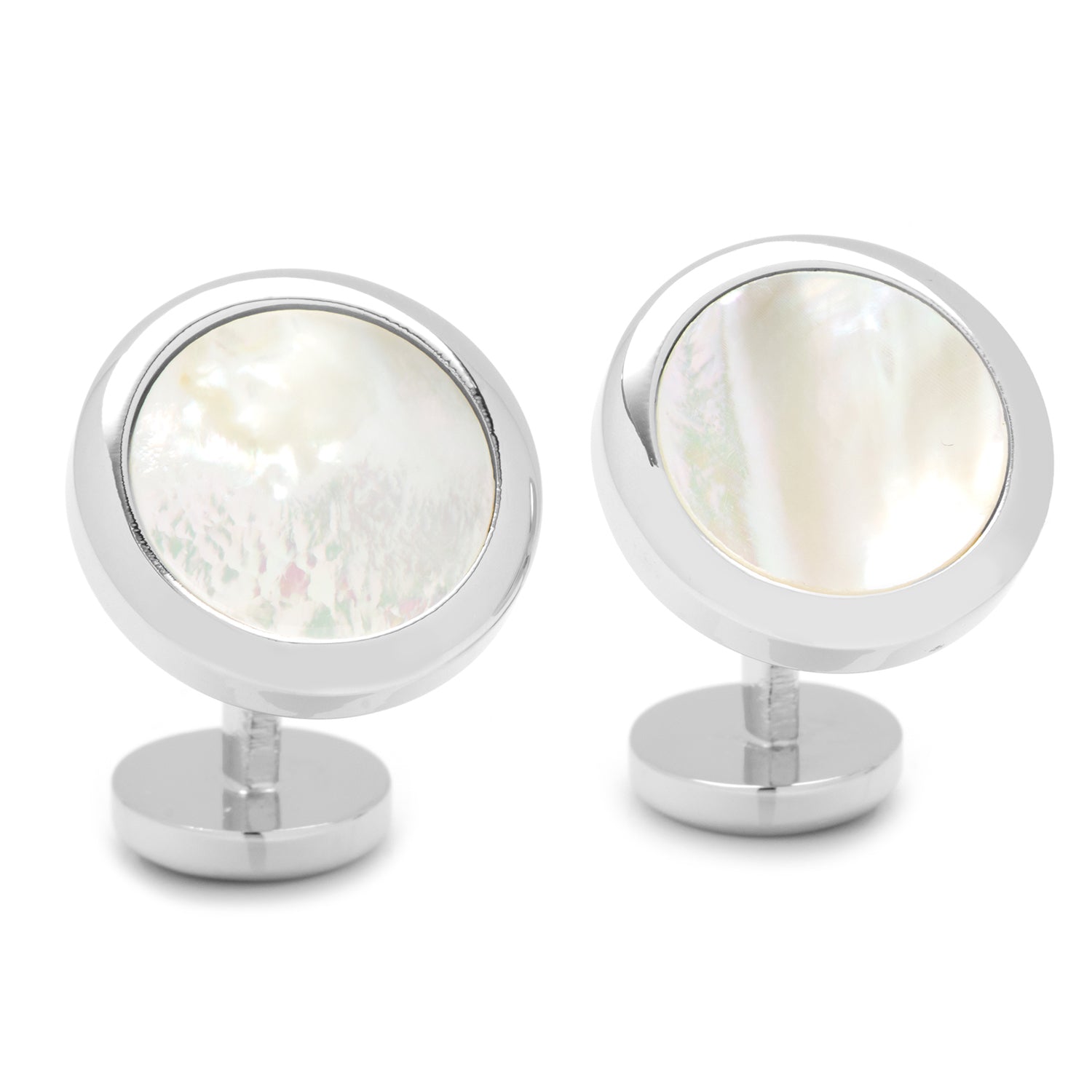Double Sided Mother of Pearl Round Beveled 5-Stud Set
