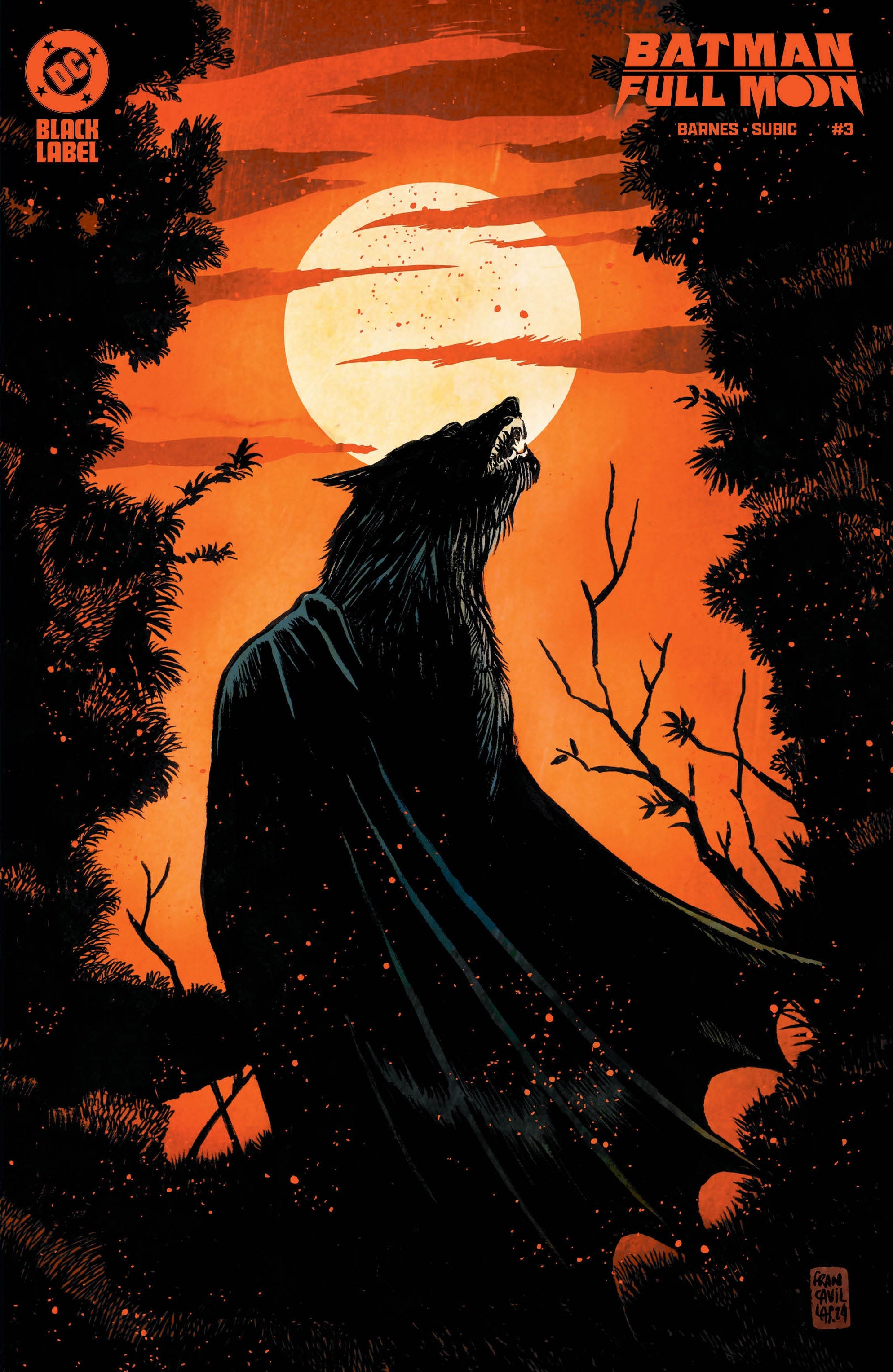 Batman Full Moon #3 (Of 4) B Francesco Francavilla Variant (01/01/2025) Dc