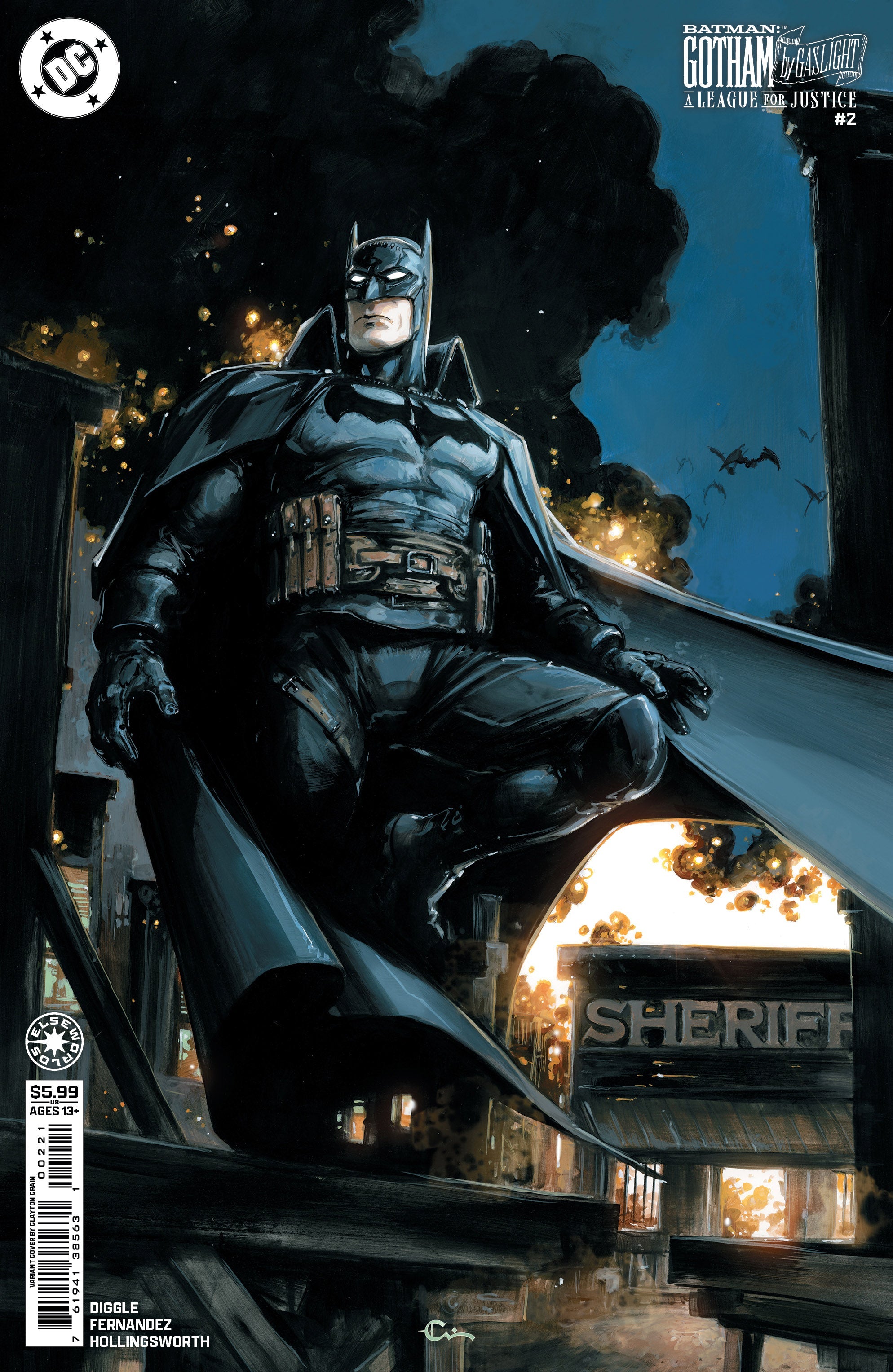 Batman Gotham By Gaslight A League For Justice #2 (Of 6) B Clayton Crain Variant (08/13/2025) Dc