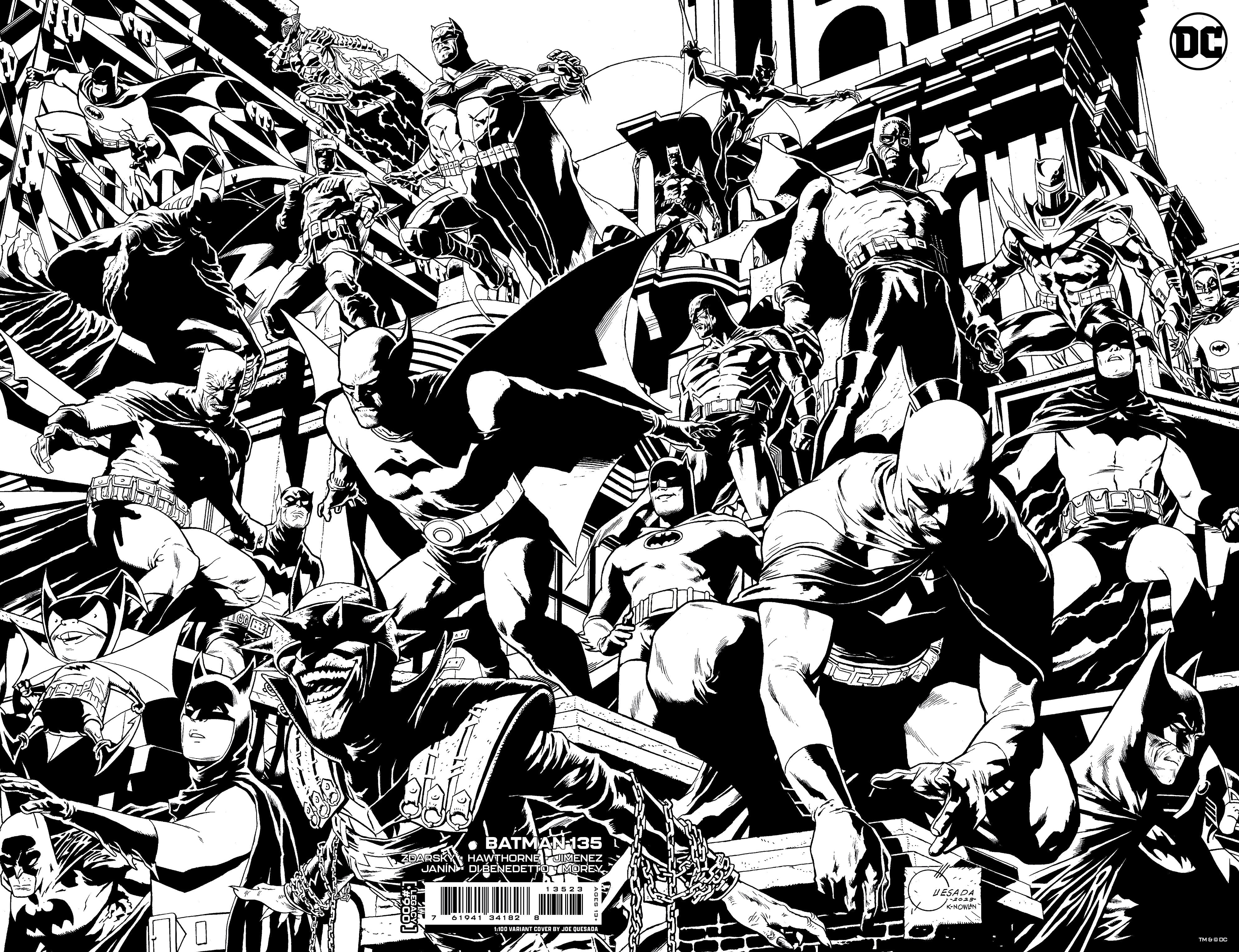 Batman #135 K 1:100 Joe Quesada Black & White Card Stock Variant (#900) (05/02/2023) Dc