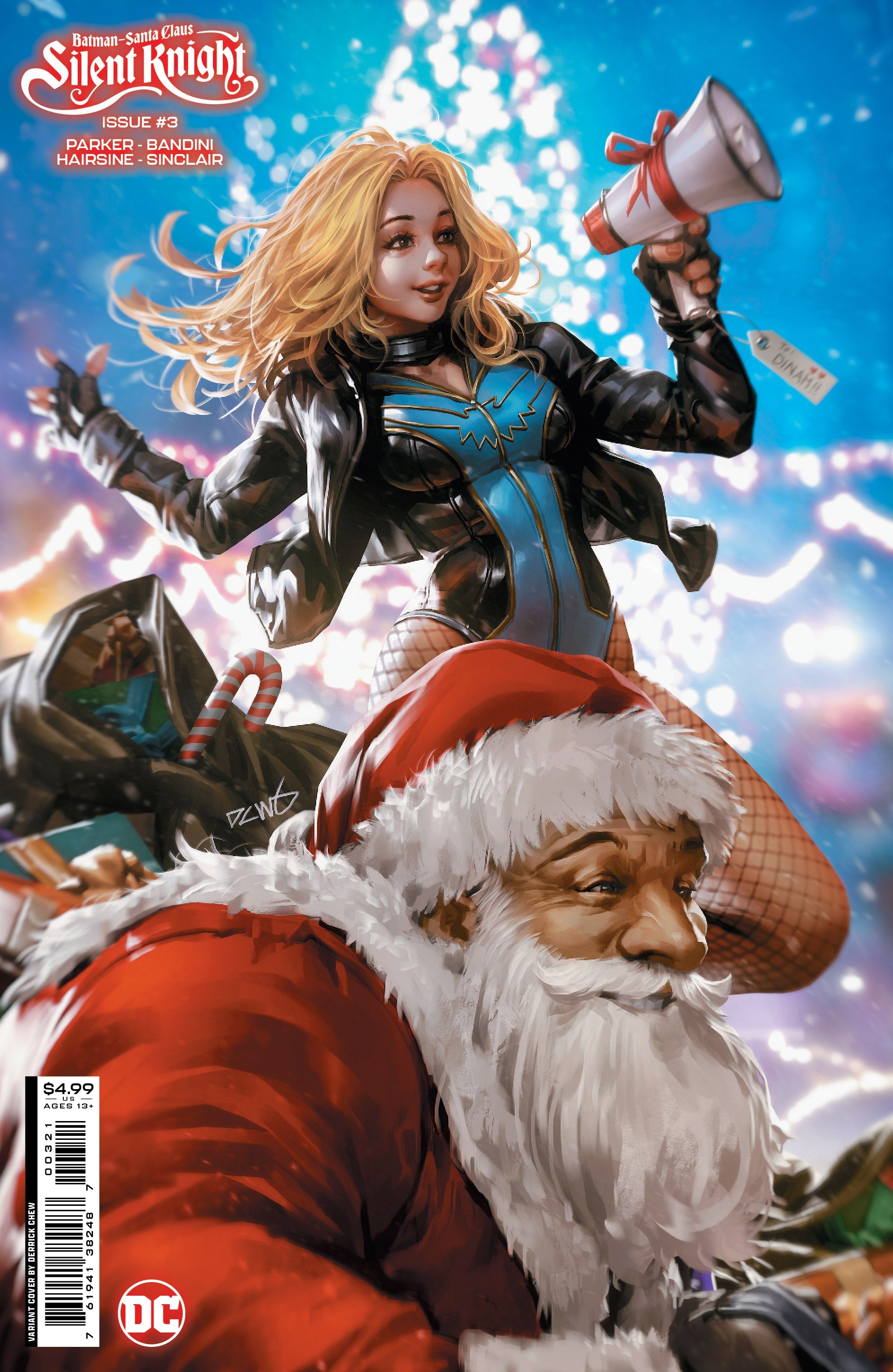 Batman Santa Claus Silent Knight #3 (Of 4) B Derrick Chew Black Canary GGA Variant (12/19/2023) Dc