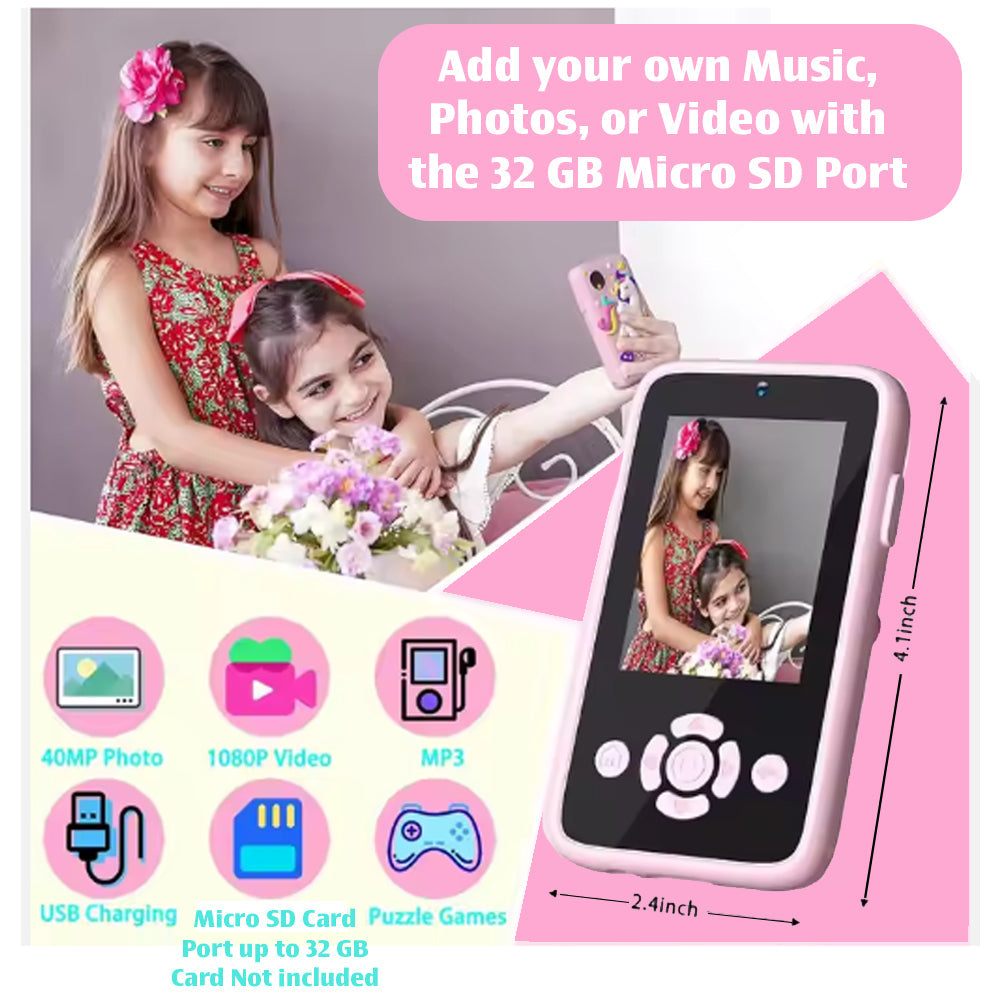 Kids Smartphone Button Camera Video Games Educational Toddler Toy