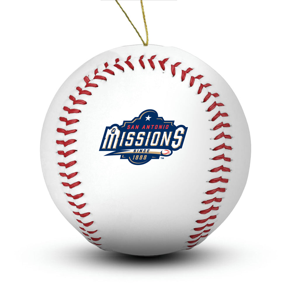 San Antonio Missions Baseball Ornament - Authentic Series