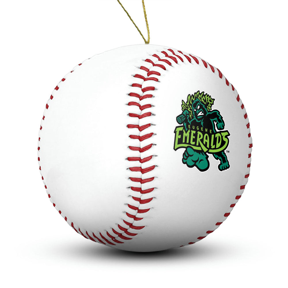Eugene Emeralds Baseball Ornament - Authentic Series