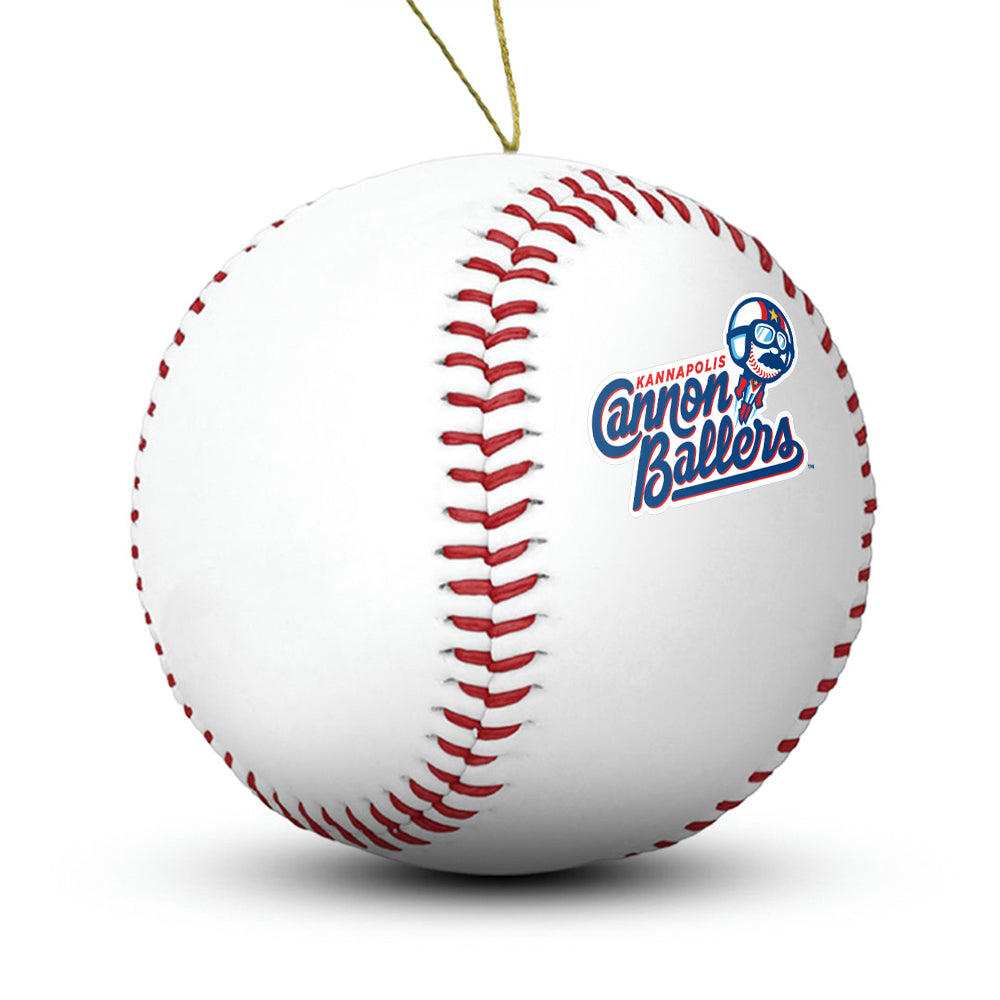 Kannapolis Cannon Ballers Baseball Ornament - Authentic Series