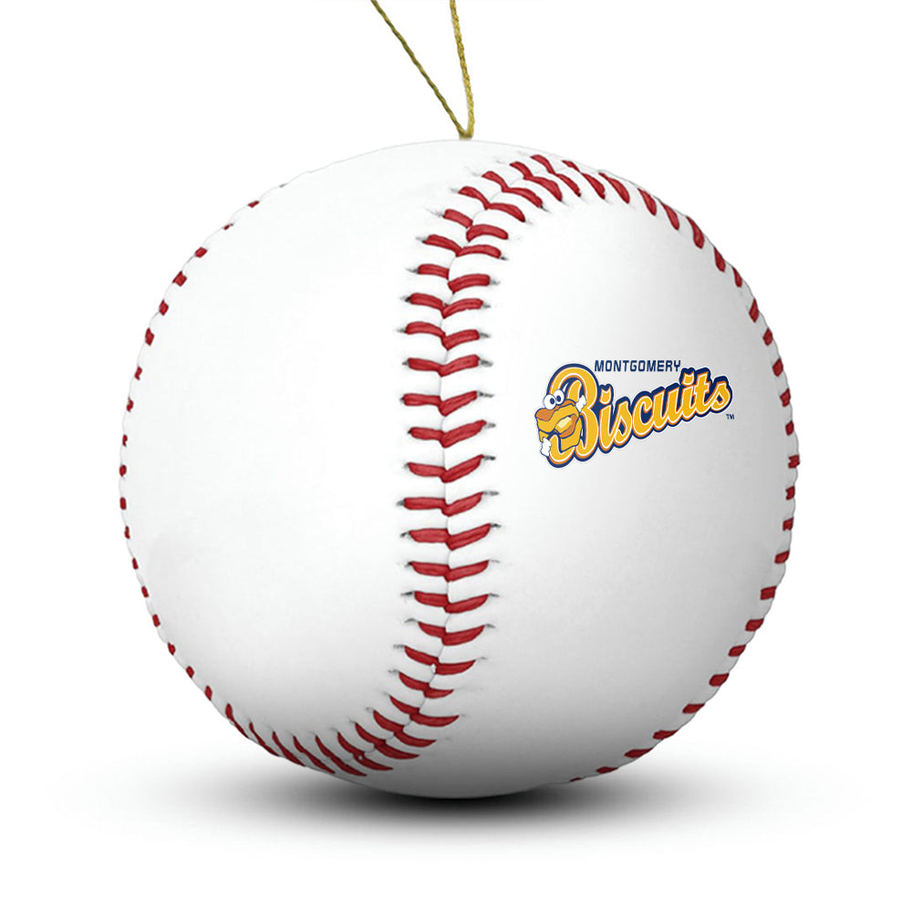 Montgomery Biscuits Baseball Ornament - Authentic Series