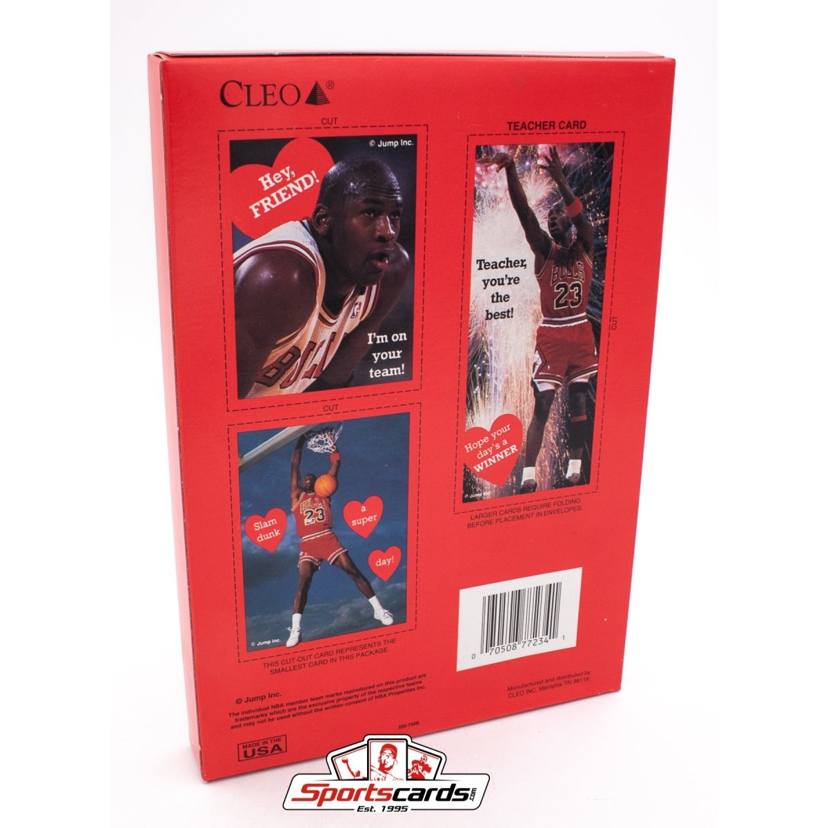 1991 Cleo Michael Jordan Valentines Cards Box w/ (38) Valentine Cards!