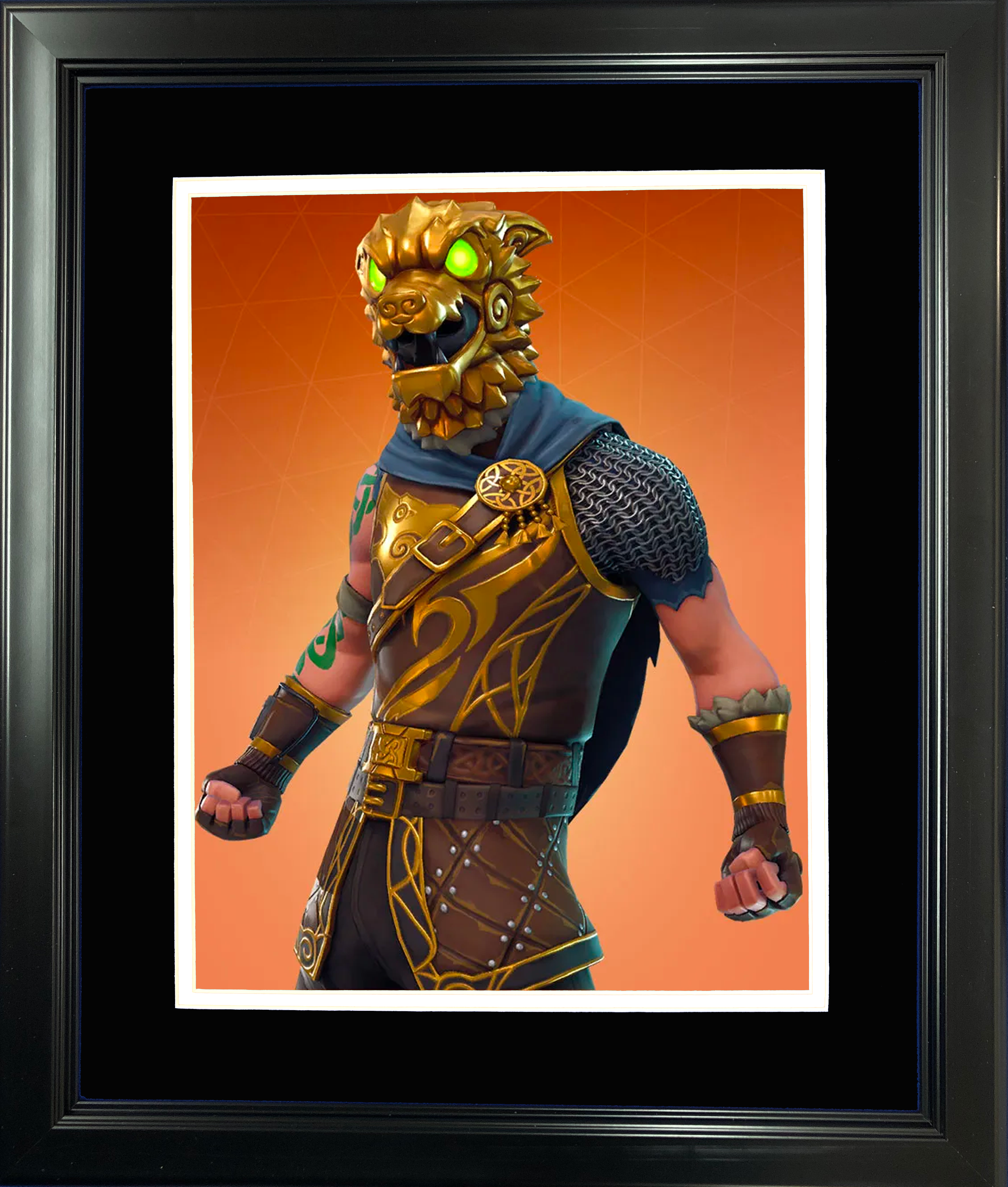 Framed Battle Hound Legendary Fortnite Skin 11"x14" Video Game Photo