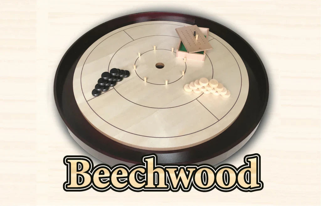 Beech Standard Edition Crokinole Board 2024 with Carry Case