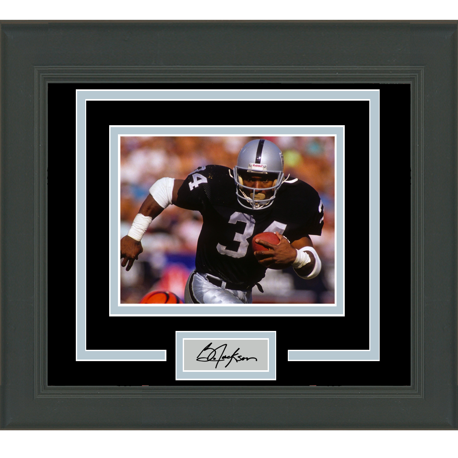Framed Bo Jackson Facsimile Laser Engraved Signature Auto Los Angeles Raiders 11x14 Football Photo