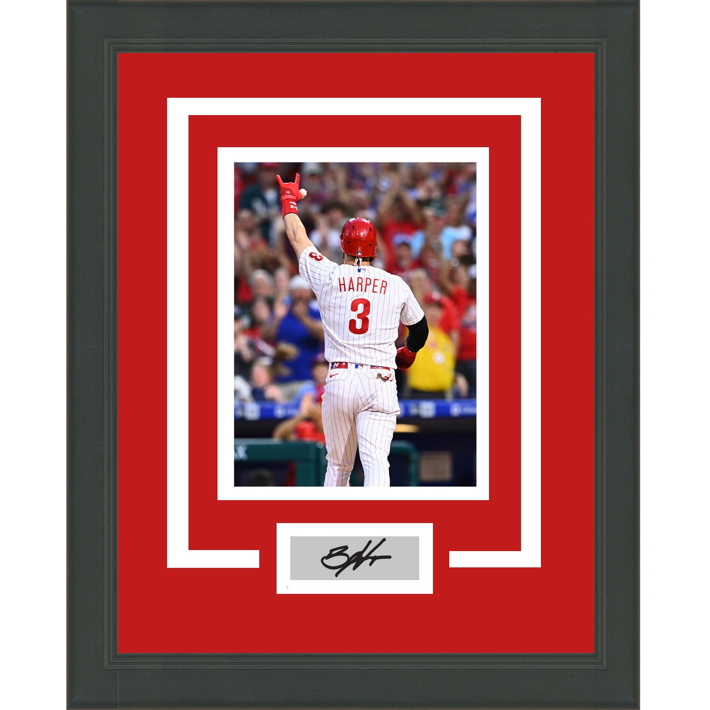 Framed Bryce Harper Facsimile Laser Engraved Signature Auto Philadelphia Phillies 11x14 Baseball Photo