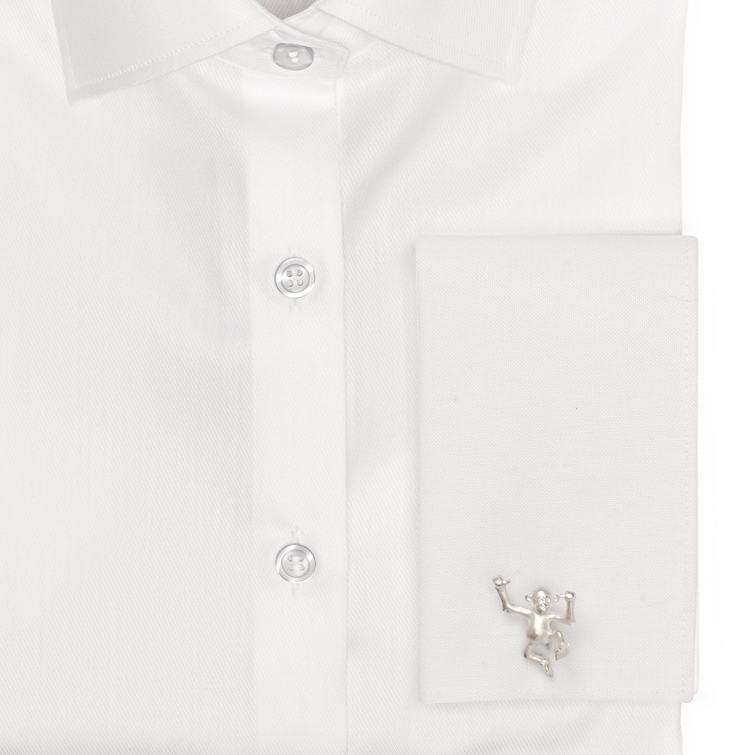 Sterling Silver Dancing Monkey Cufflinks