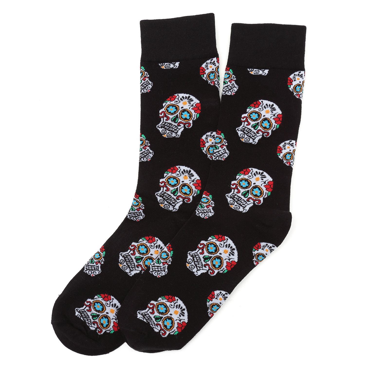 Sugar Skull Black Socks