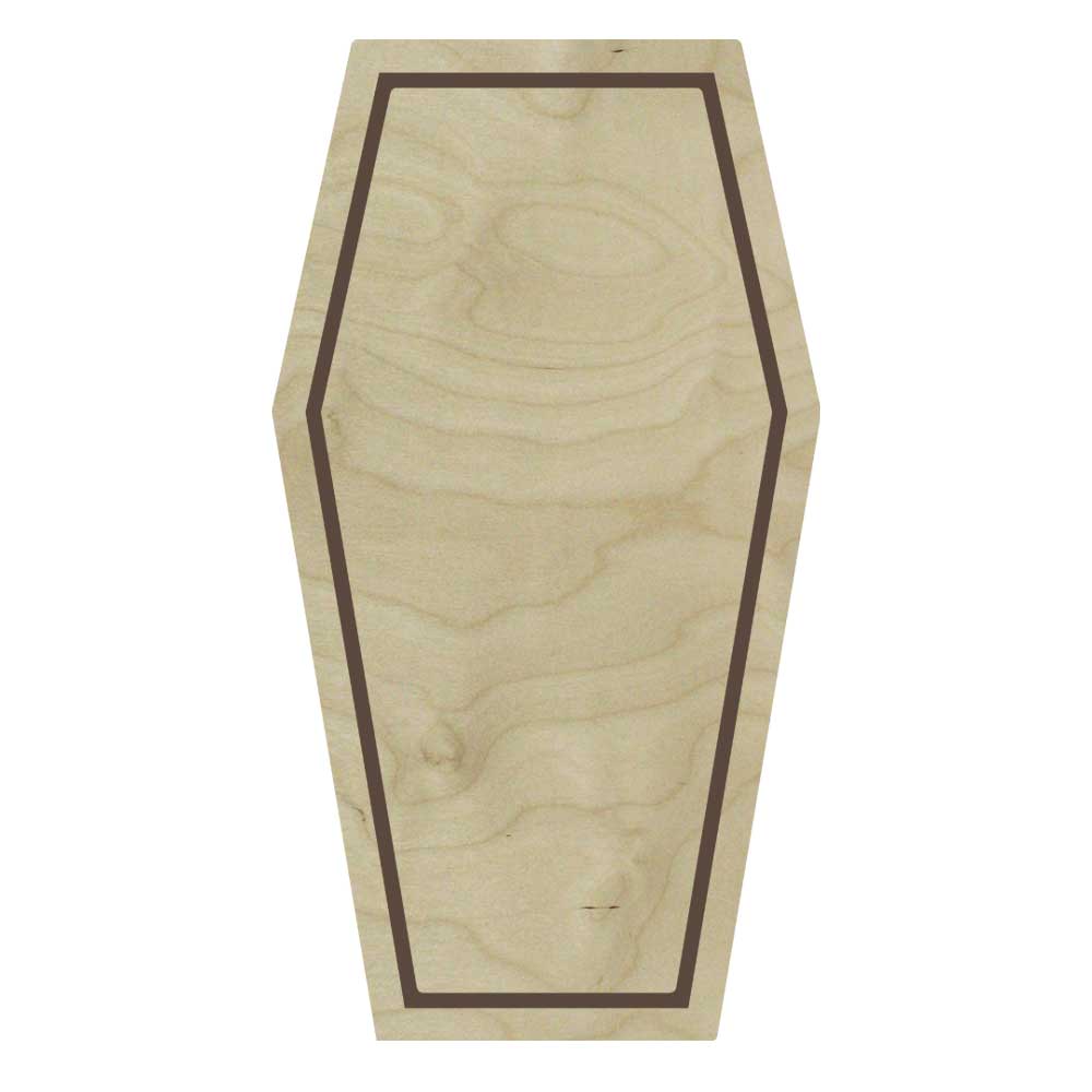 Trekell Coffin Floater Panel - Wooden Painting Halloween Canvas + Frame