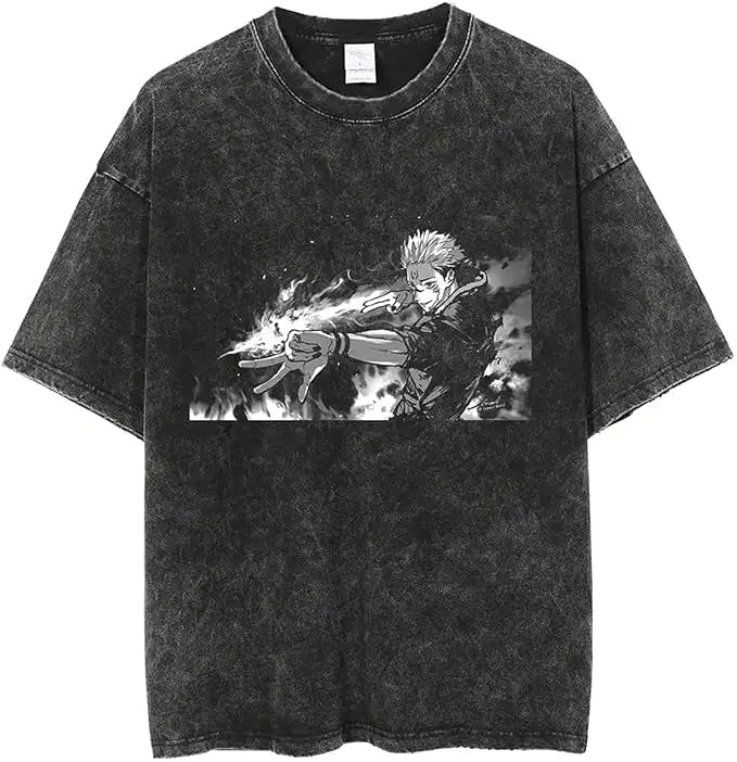 Vintage Washable T-Shirt - Streetwear Anime Graphic