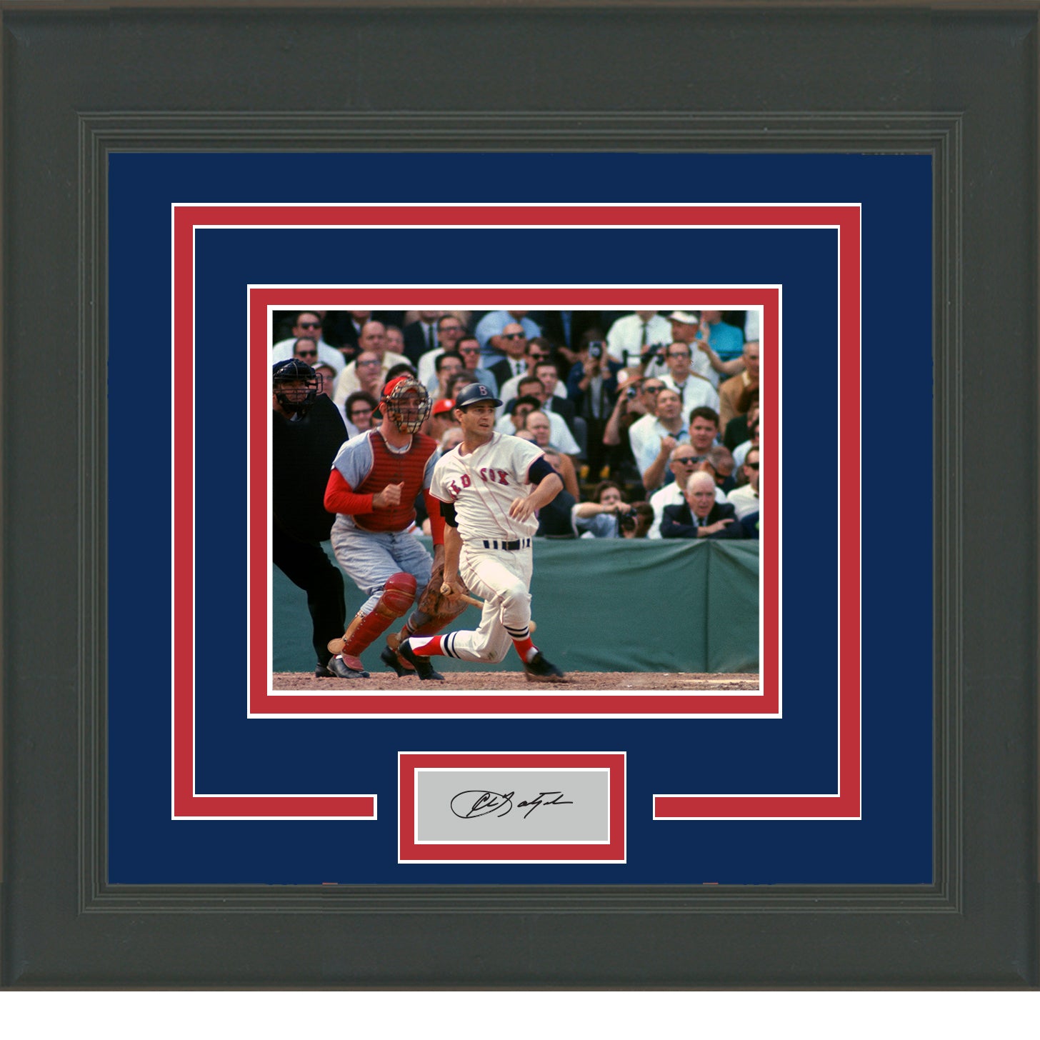 Framed Carl Yastrzemski Facsimile Laser Engraved Signature Auto Boston Red Sox 11x14 Baseball Photo