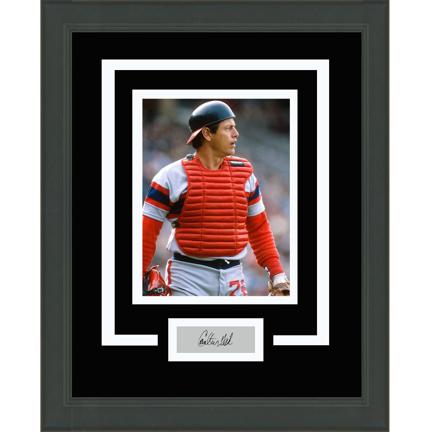 Framed Carlton Fisk Facsimile Laser Engraved Signature Auto Chicago White Sox 11x14 Baseball Photo