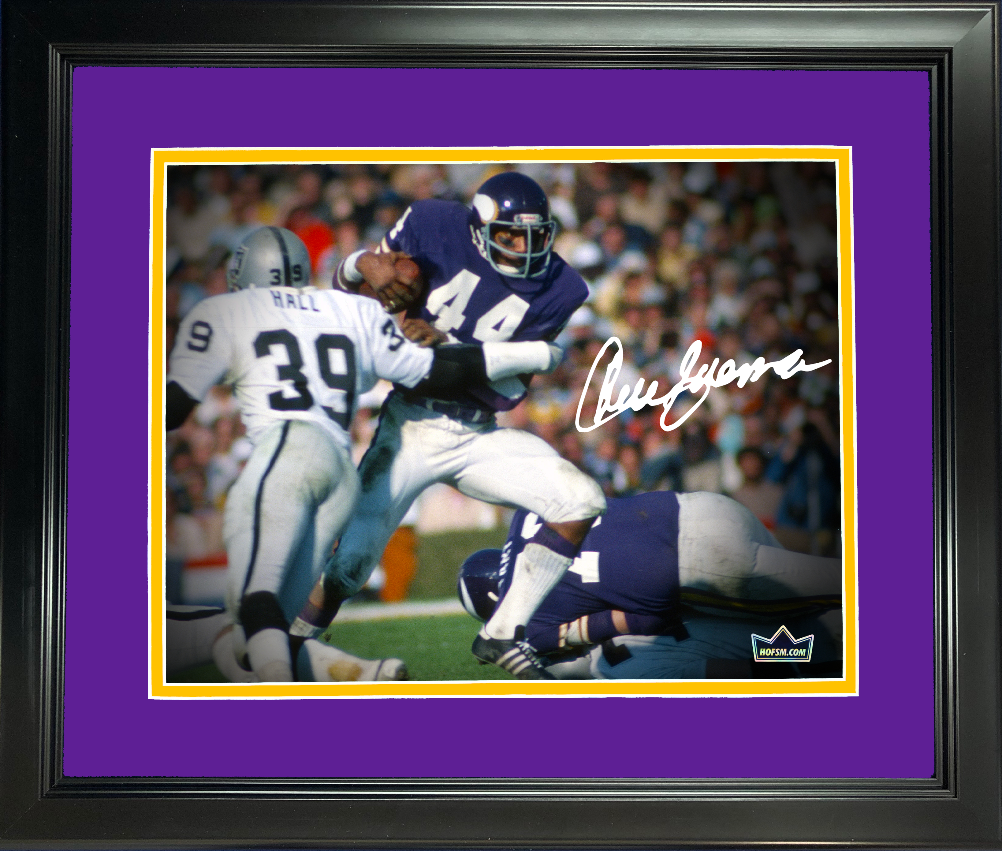 Framed Chuck Foreman Minnesota Vikings Facsimile Laser Engraved Signature Auto 11"x14" Football Photo HOFSM Holo