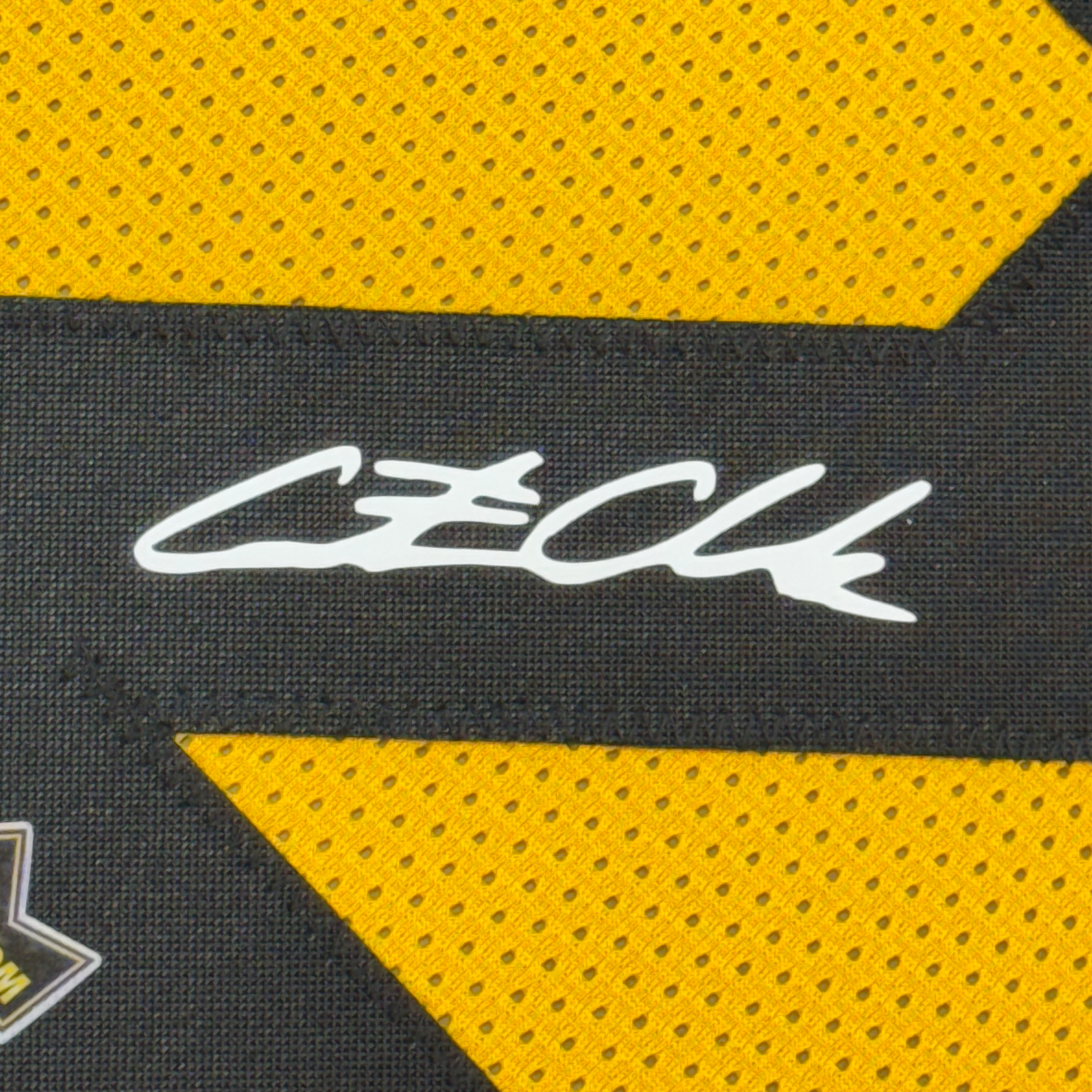 Framed Facsimile Autographed Caitlin Clark 35x39 Iowa Yellow Reprint Laser Auto College Basketball Jersey