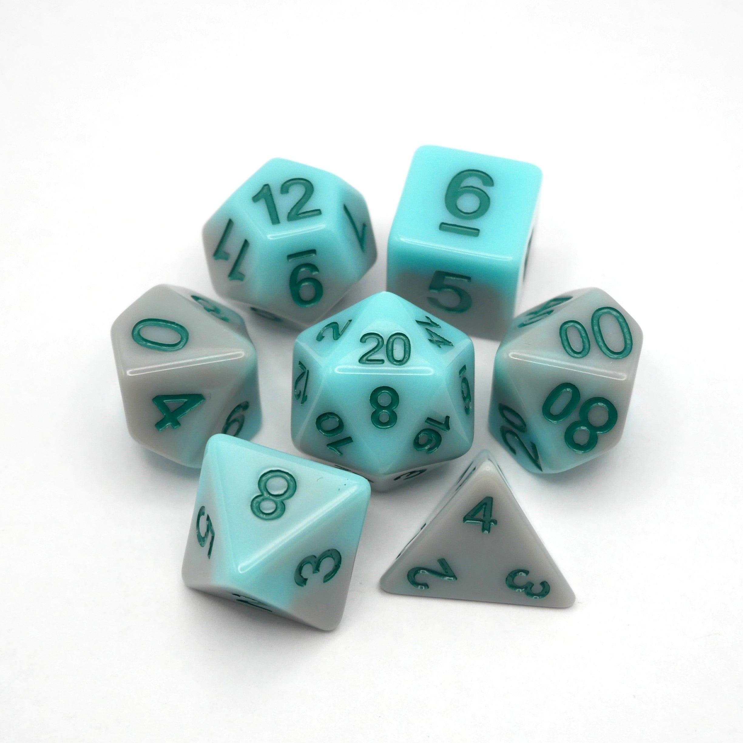Coastal Memories - 7 Piece DnD Dice Set | Acrylic RPG Gaming Dice