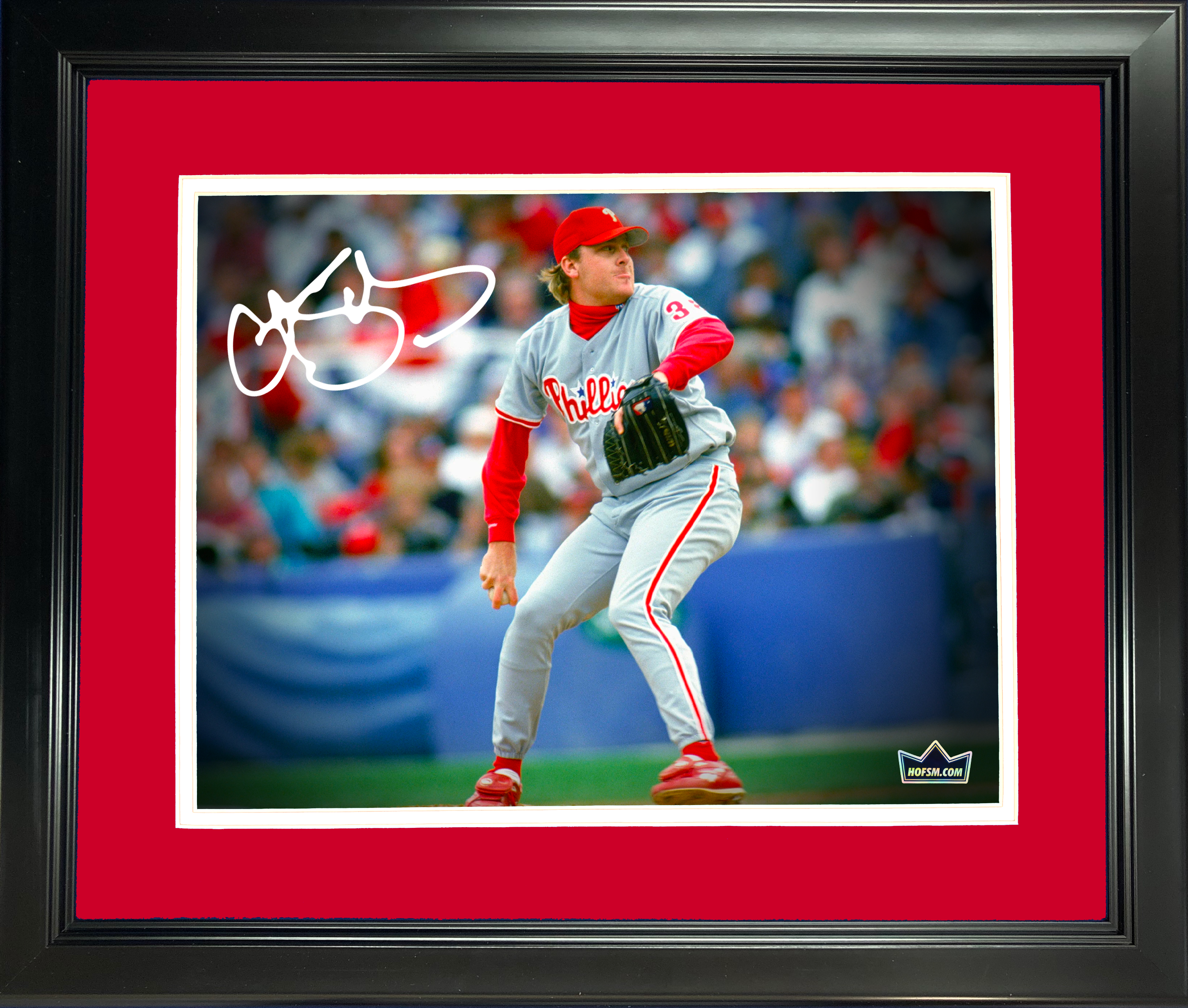 Framed Curt Schilling Philadelphia Phillies Facsimile Laser Engraved S