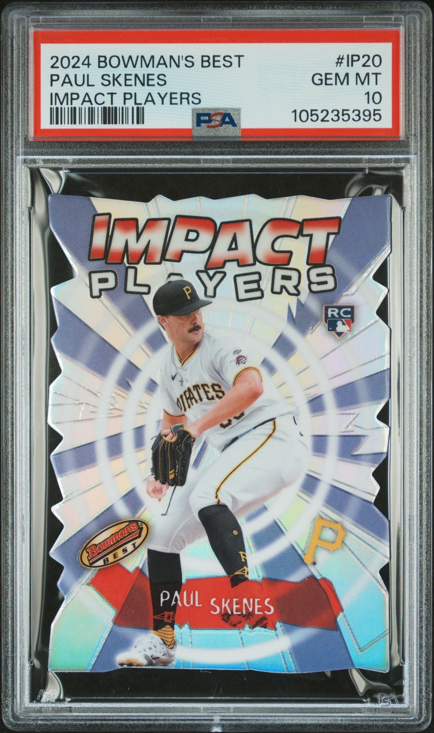 Graded 2024 Topps Bowmans Best Paul Skenes #IP20 Impact Players Rookie