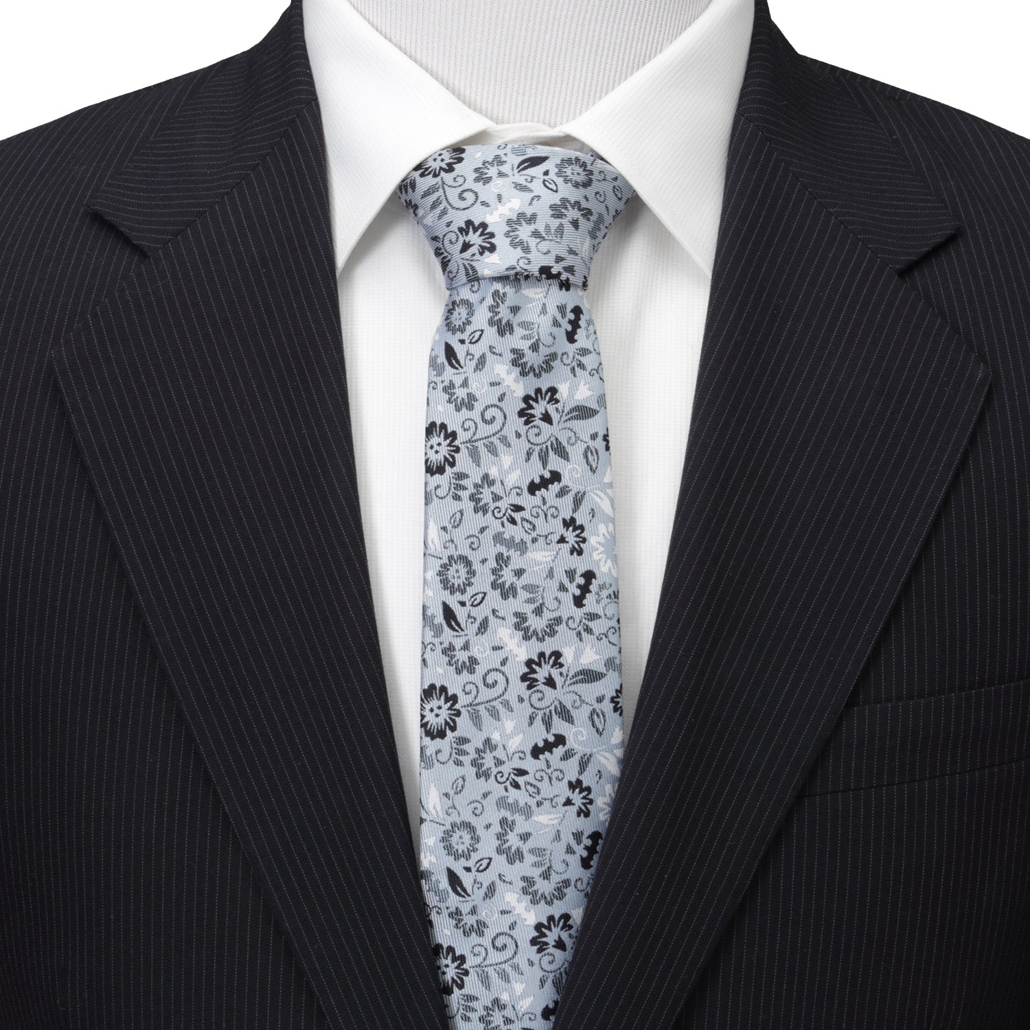 DC Batman Patterned Floral Blue Men's Tie