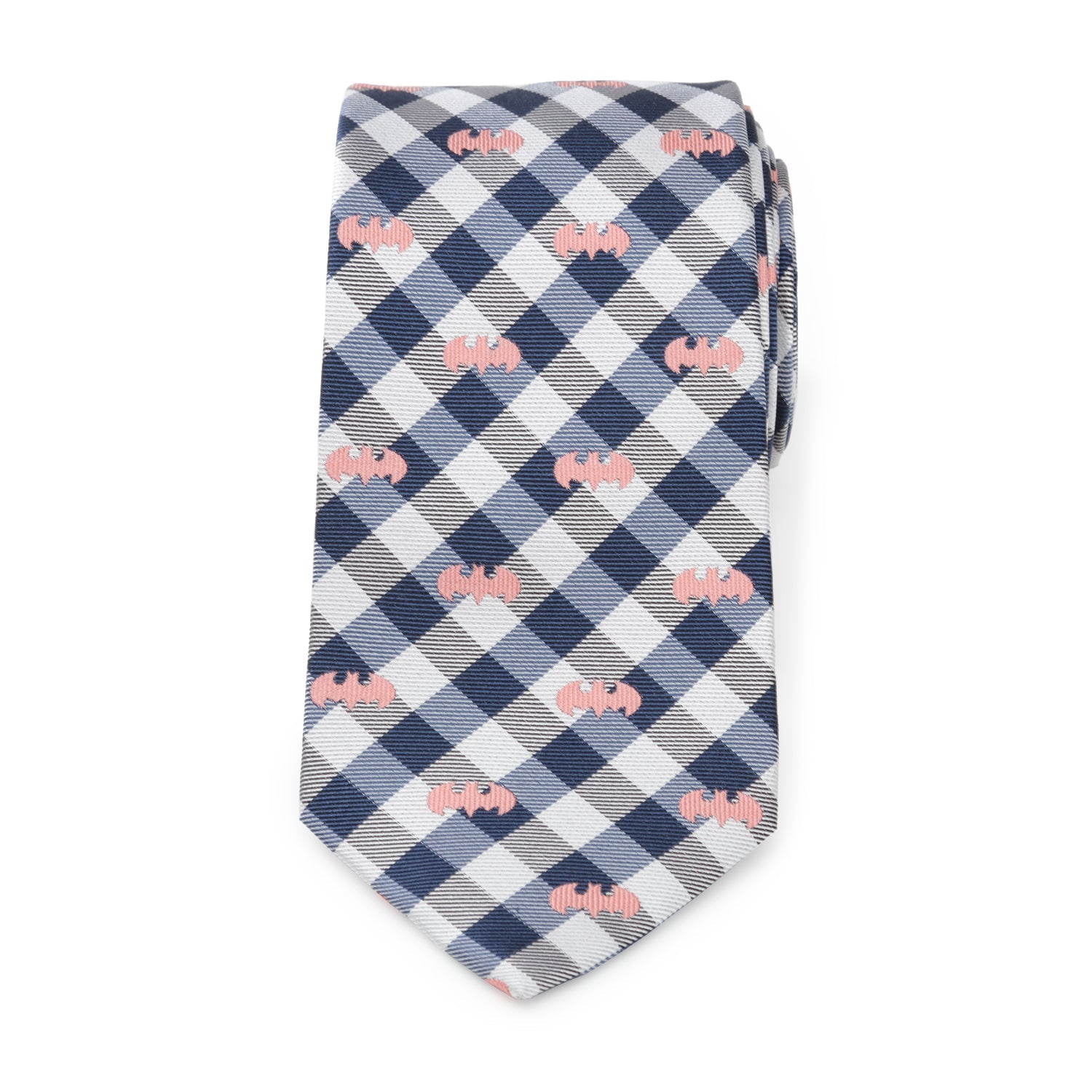 DC Batman Plaid Navy Men's Tie