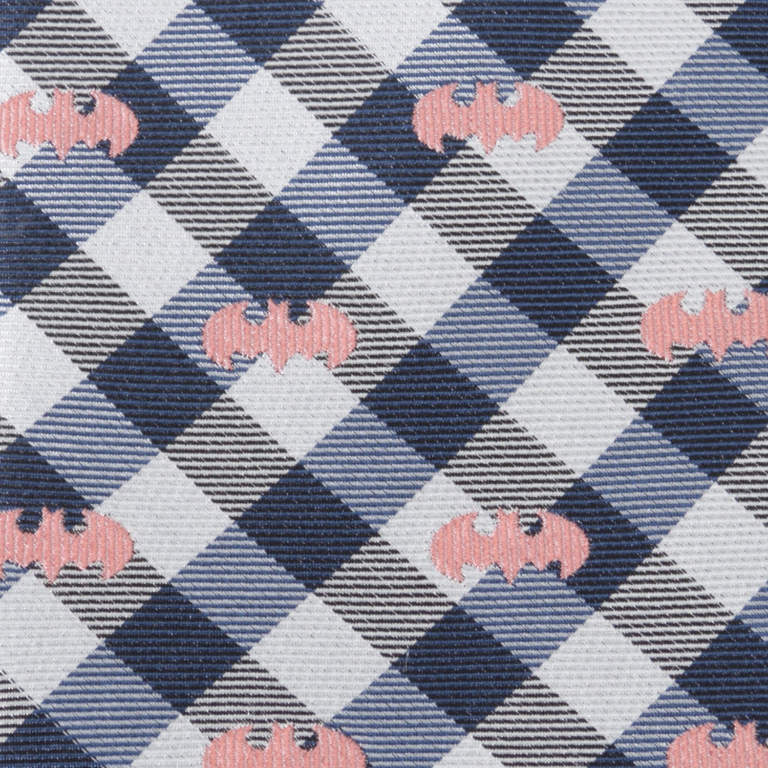 DC Batman Plaid Navy Men's Tie