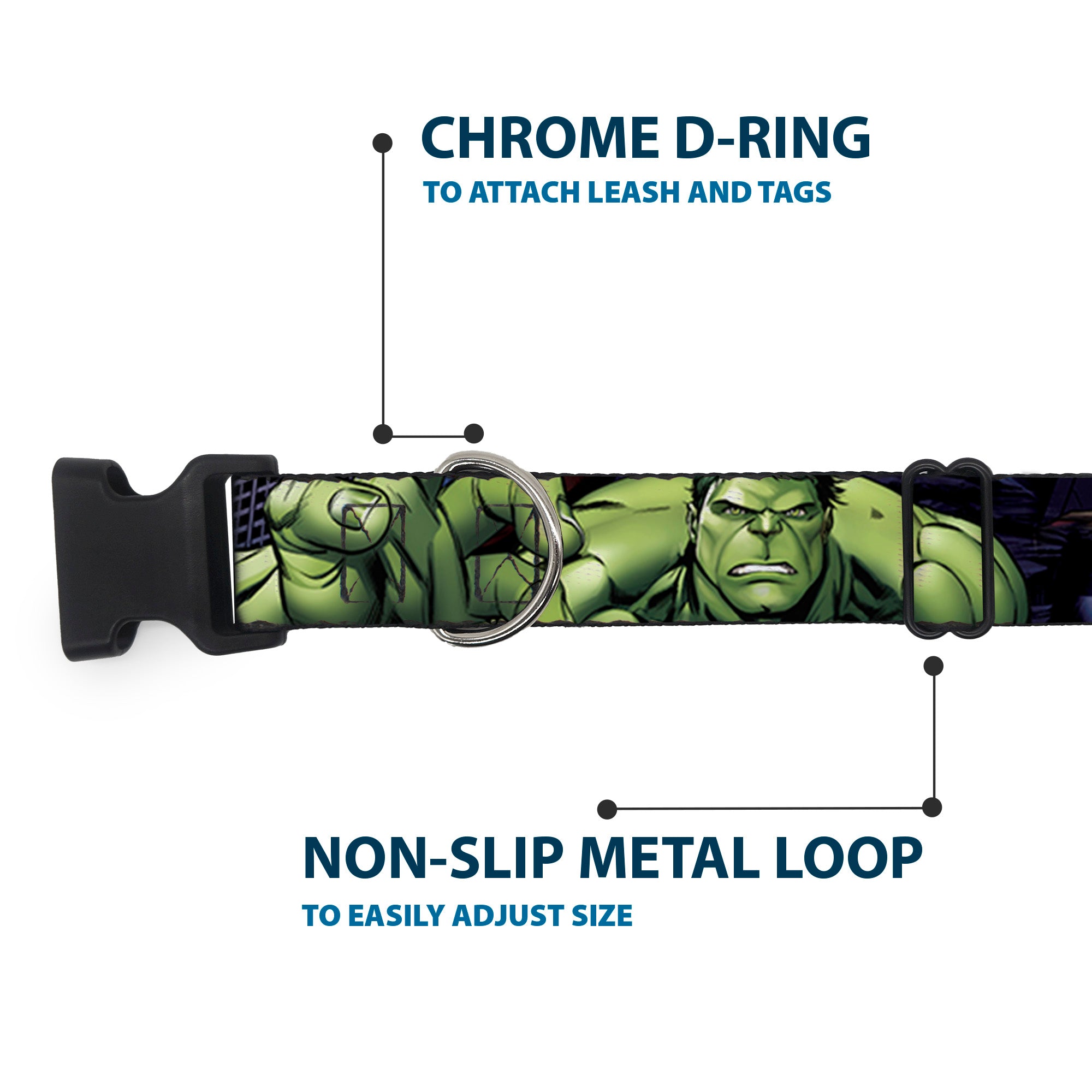 Plastic Clip Collar - Marvel Hulk CLOSE-UP Poses