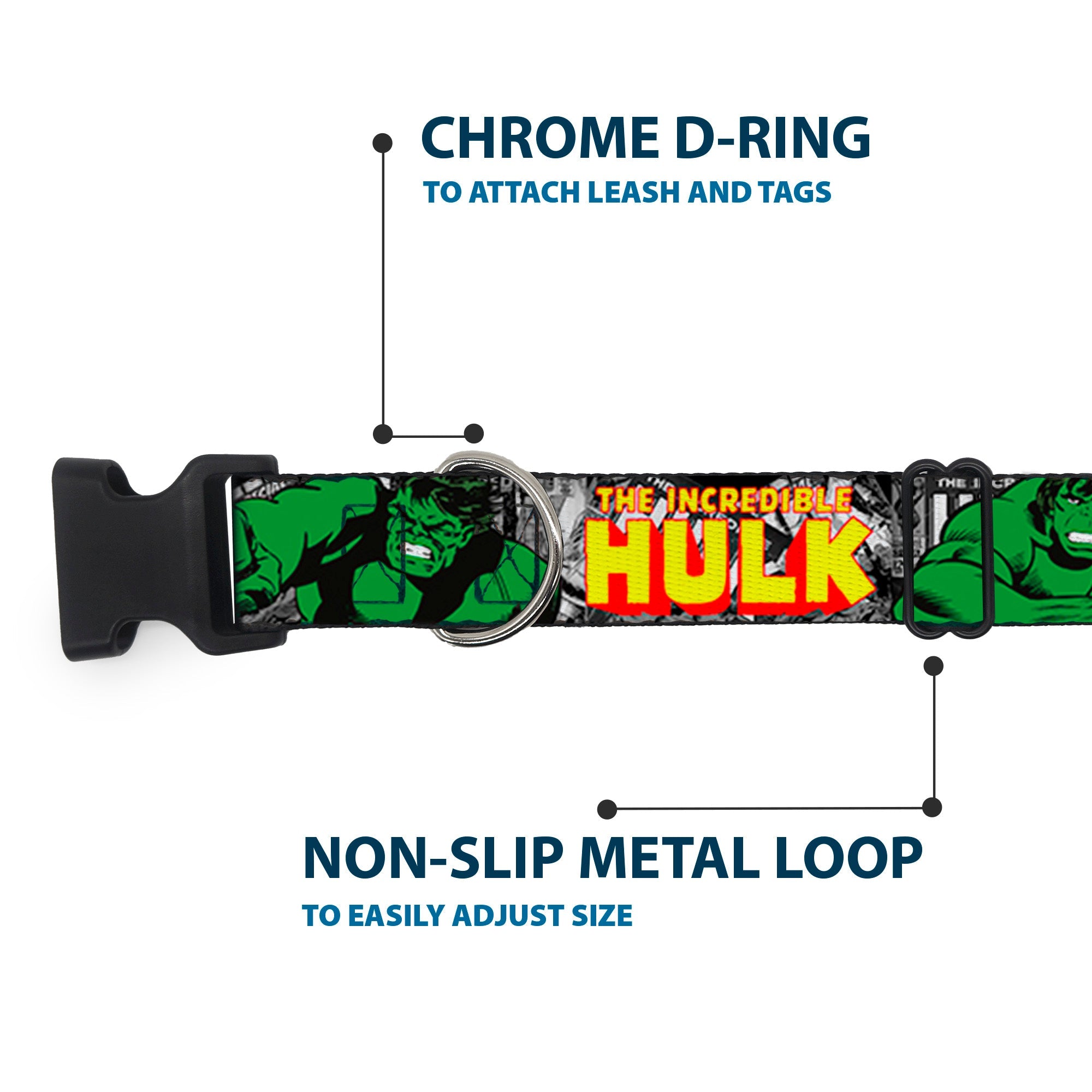 Plastic Clip Collar - THE INCREDIBLE HULK Action Poses/Stacked Comics