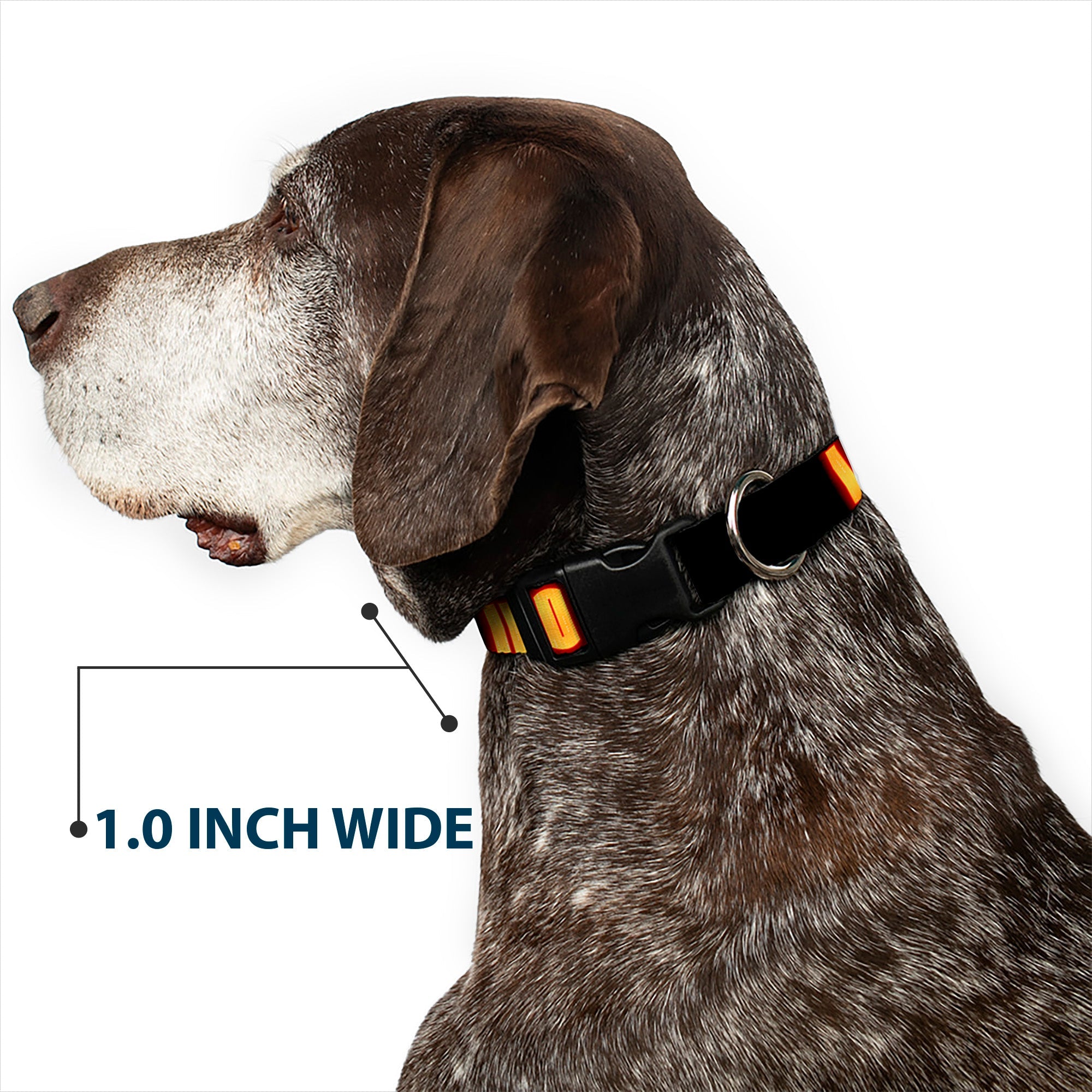 Plastic Clip Collar - Iron Man Face/I AM IRON MAN Black/Yellow Glow