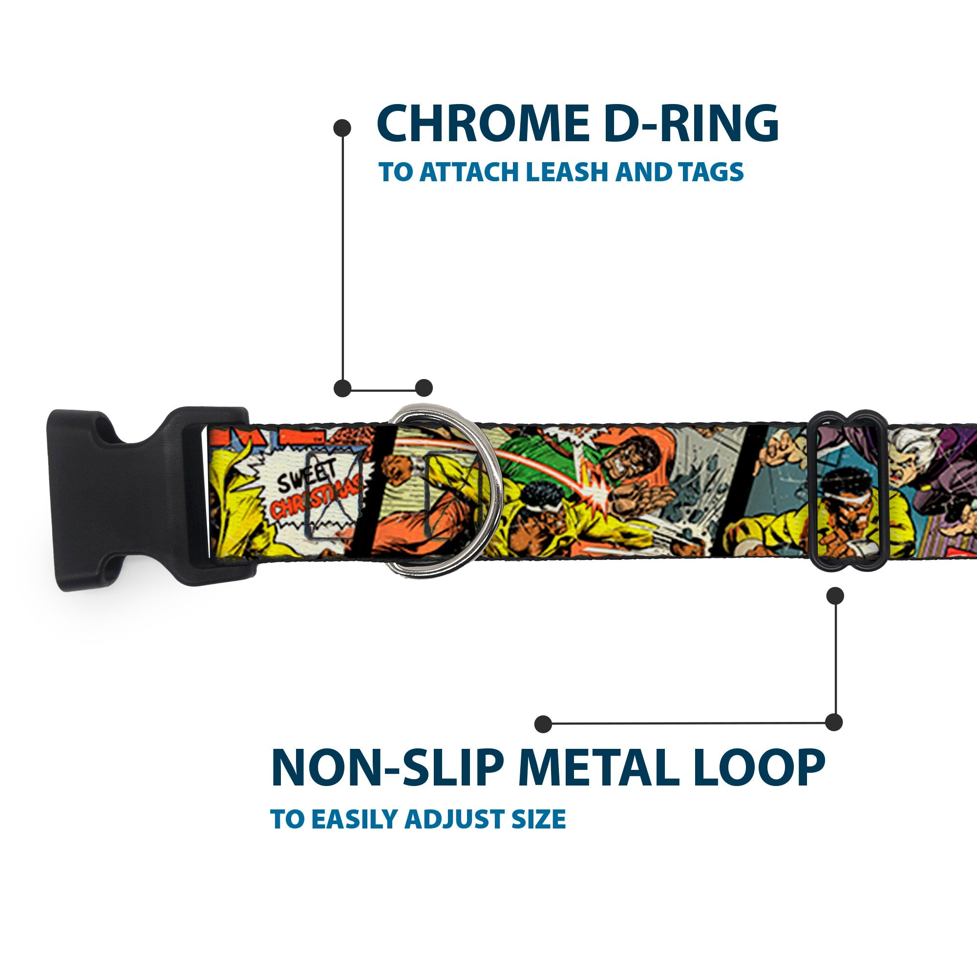 Plastic Clip Collar - 5-Classic Luke Cage Comic Scene Blocks