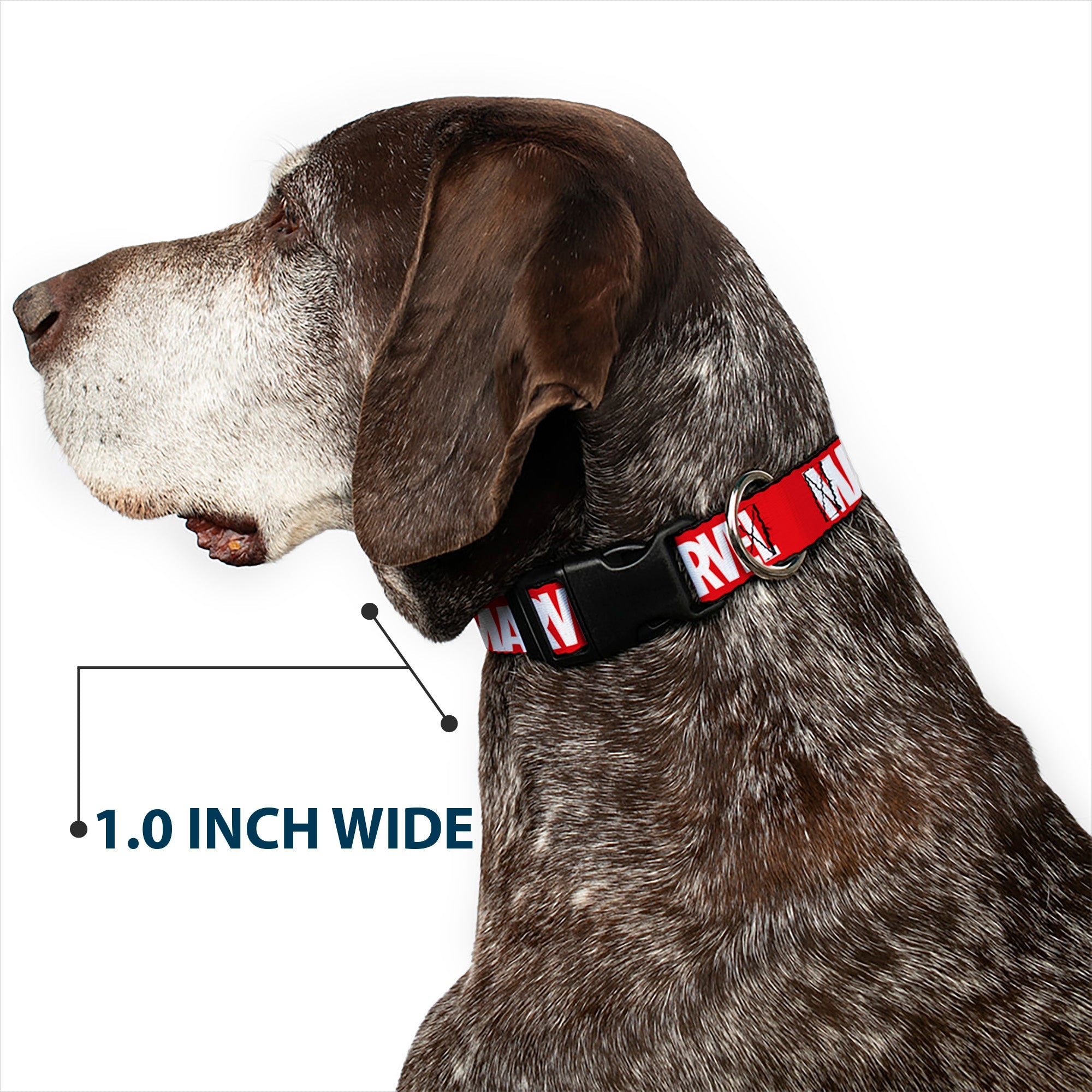 Plastic Clip Collar - MARVEL Red Brick Logo Red/White