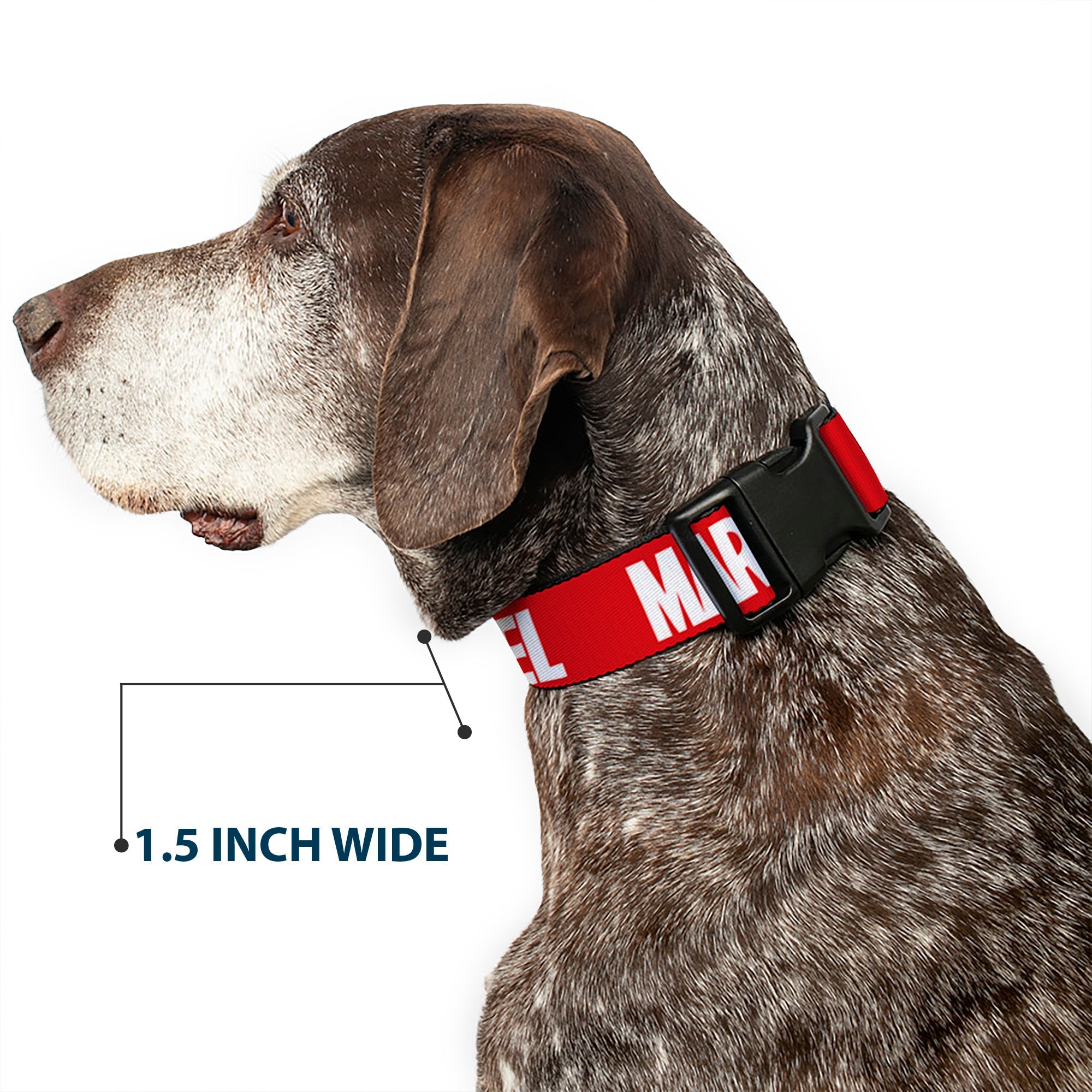 Plastic Clip Collar - MARVEL Red Brick Logo Red/White