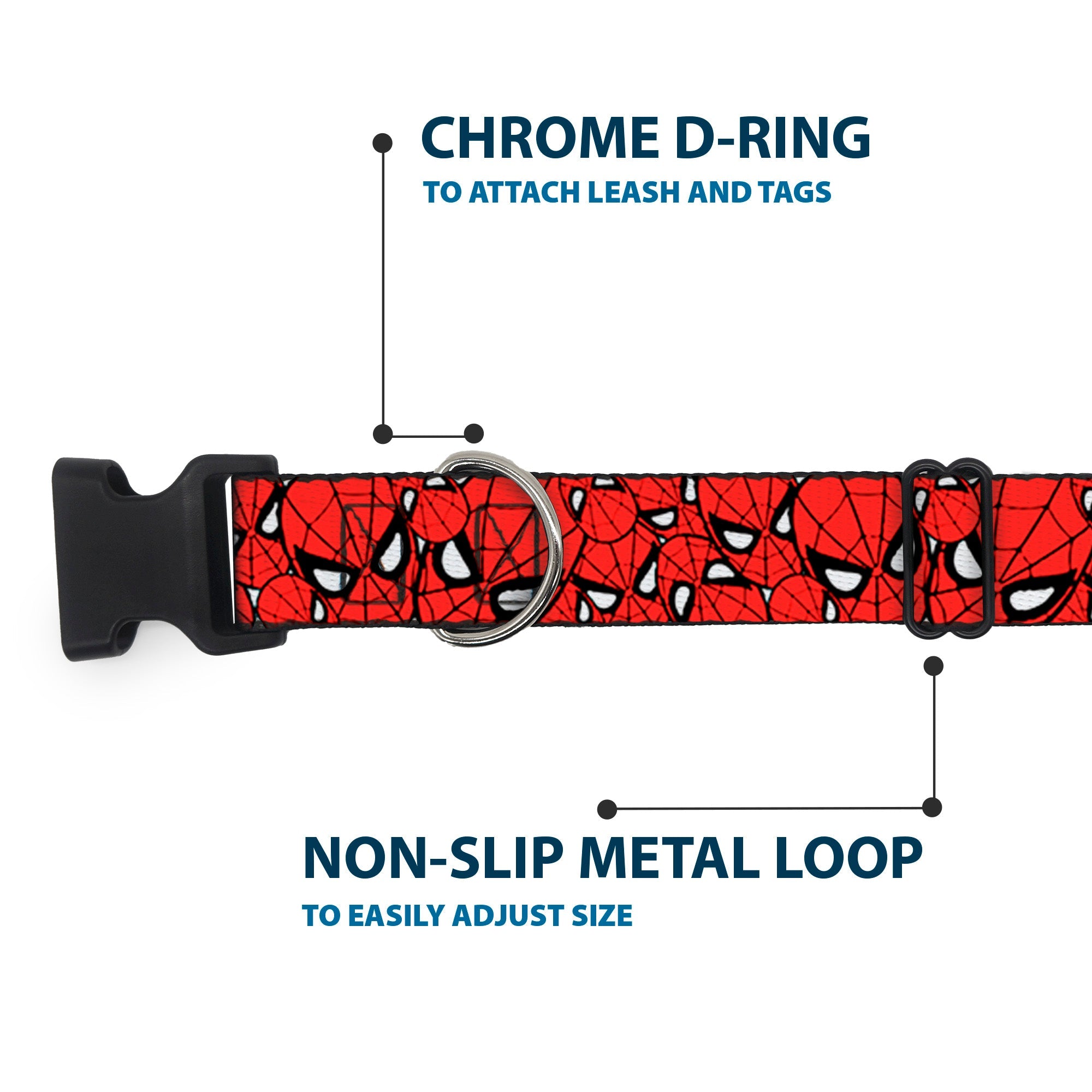 Plastic Clip Collar - Spider-Man Stacked