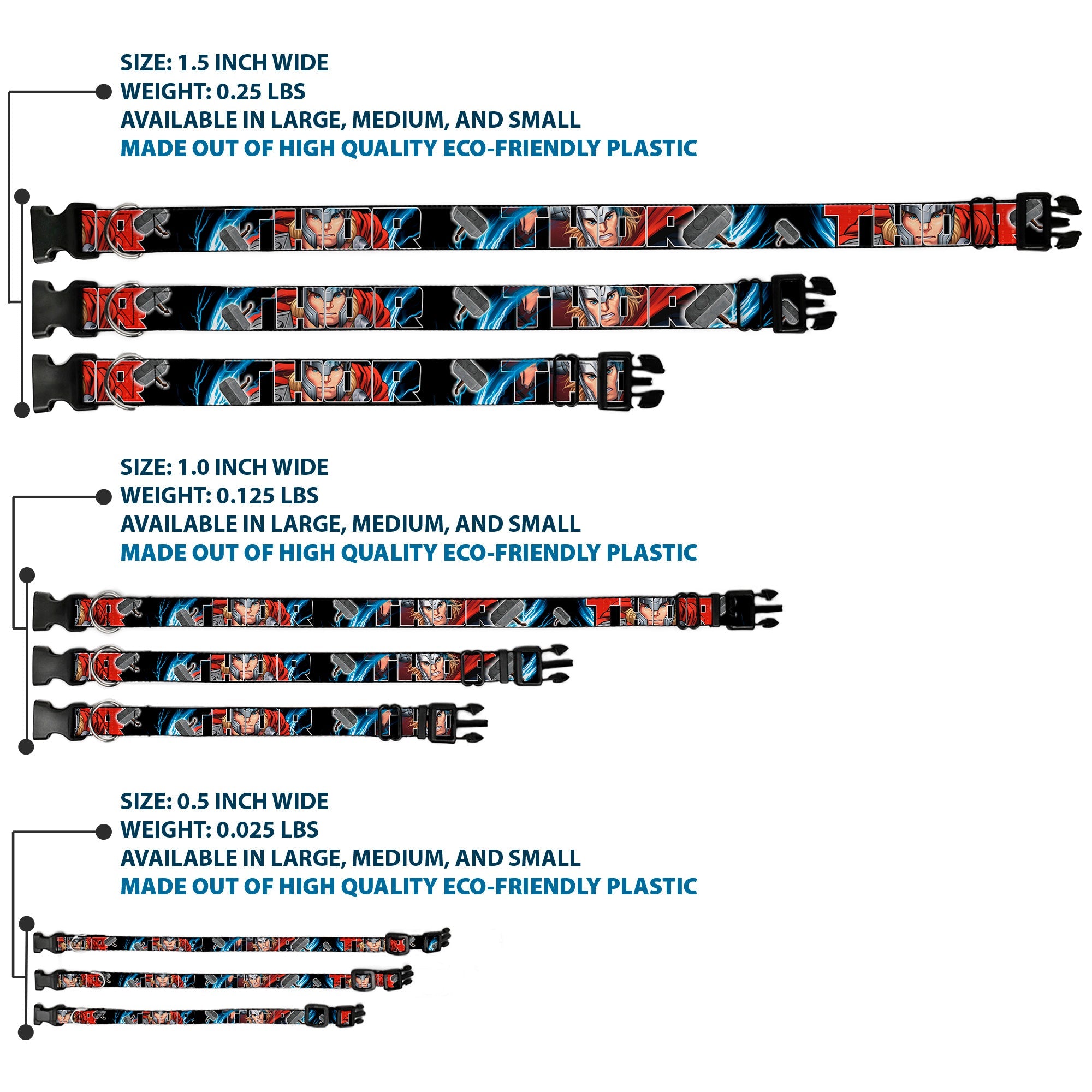 Plastic Clip Collar - THOR Poses/Hammer