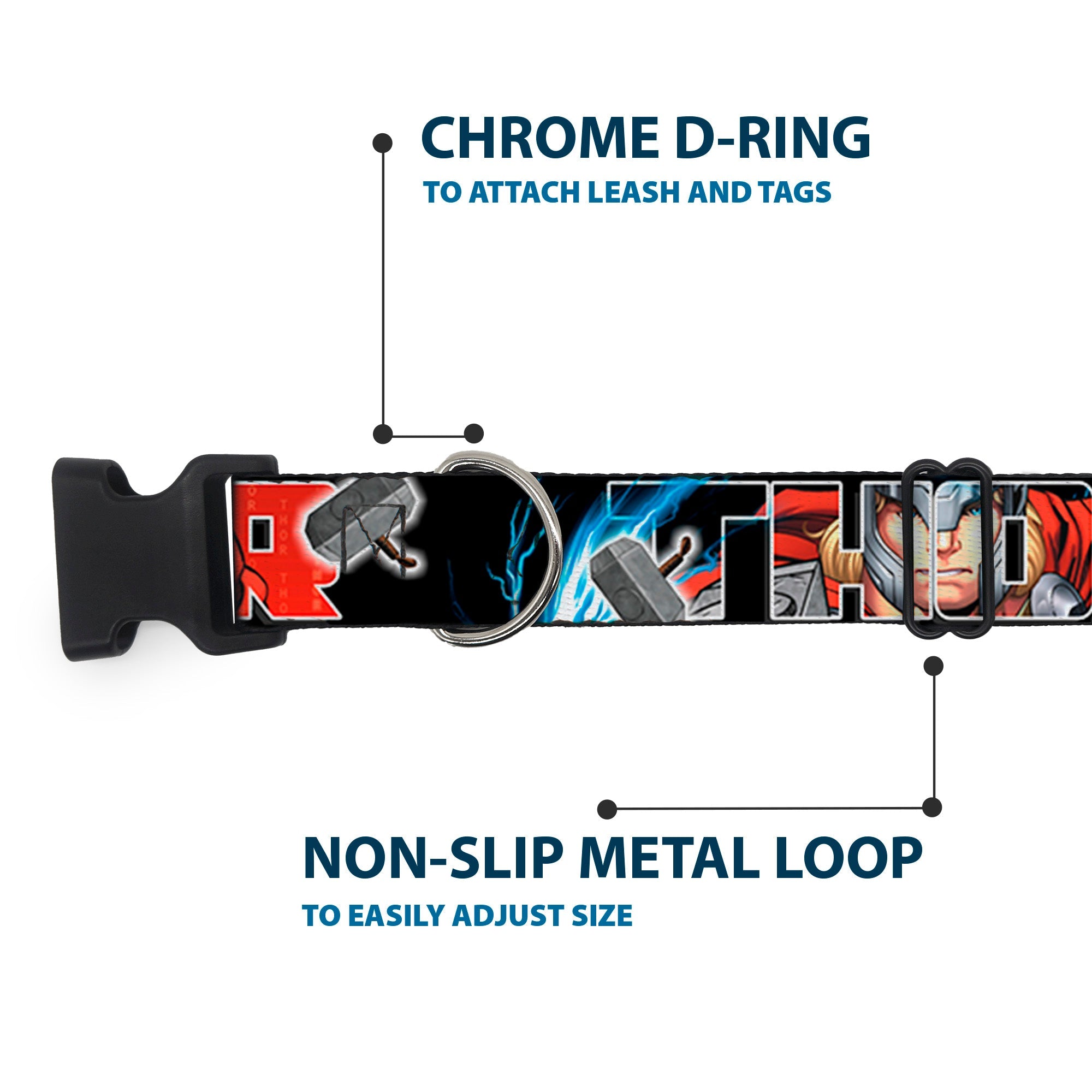 Plastic Clip Collar - THOR Poses/Hammer
