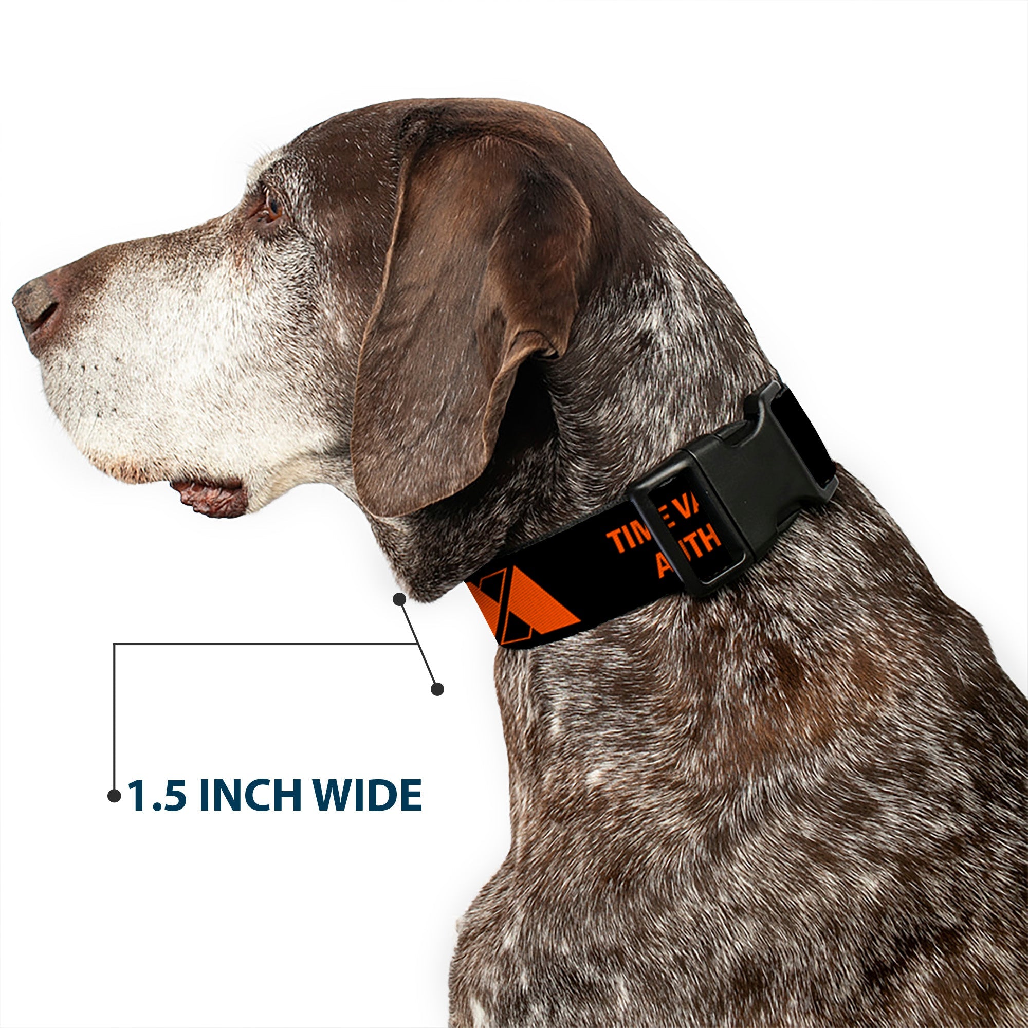 Plastic Clip Collar - Loki Series TVA TIME VARIANCE AUTHORITY Text Black/Orange
