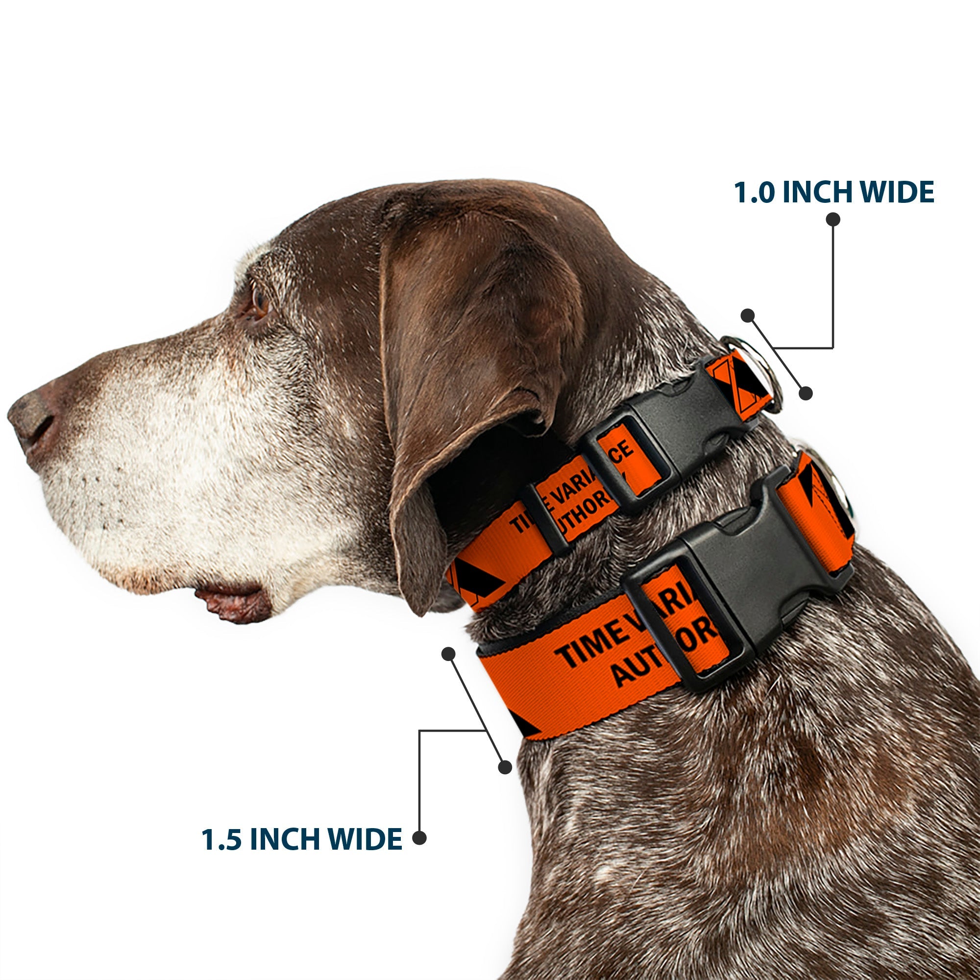 Plastic Clip Collar - Loki Series TVA TIME VARIANCE AUTHORITY Text Orange/Black