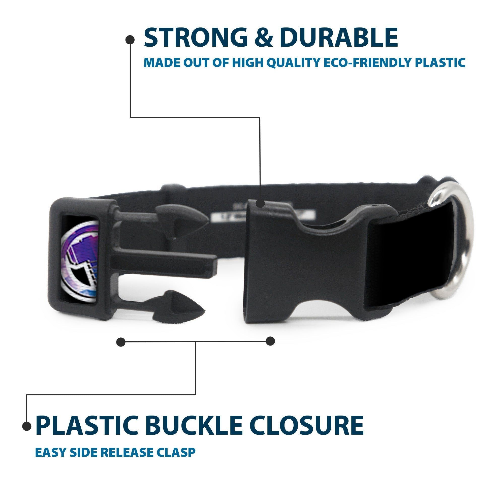 Plastic Clip Collar - Thor SON OF ODIN/Hamner Icon Black/White/Blues