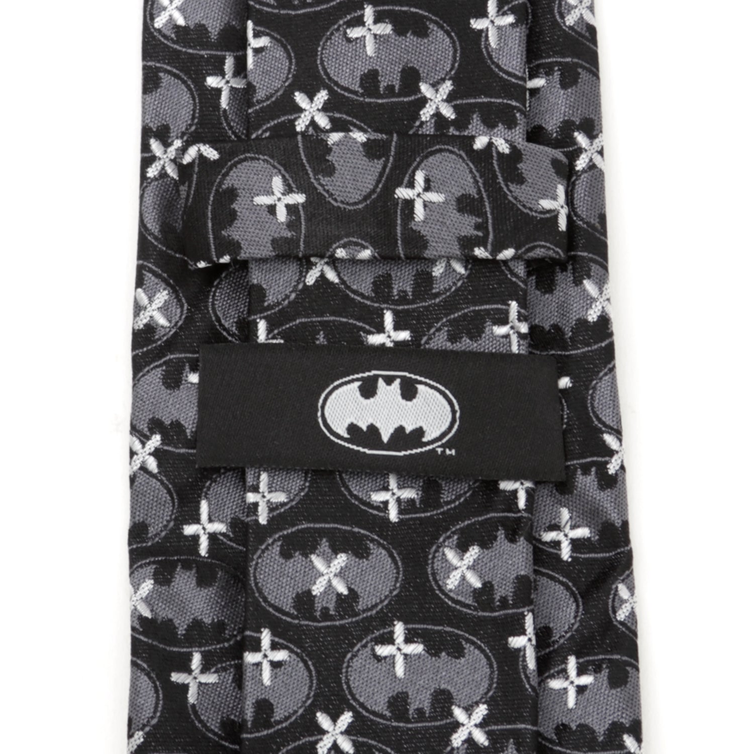 DC Batman Cross Black Silk Men's Tie
