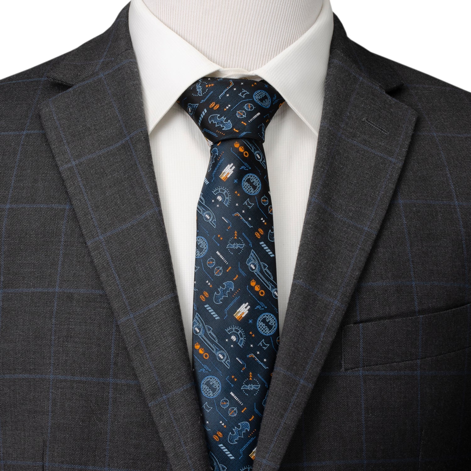 DC Batman Batmobile Black Men's Tie