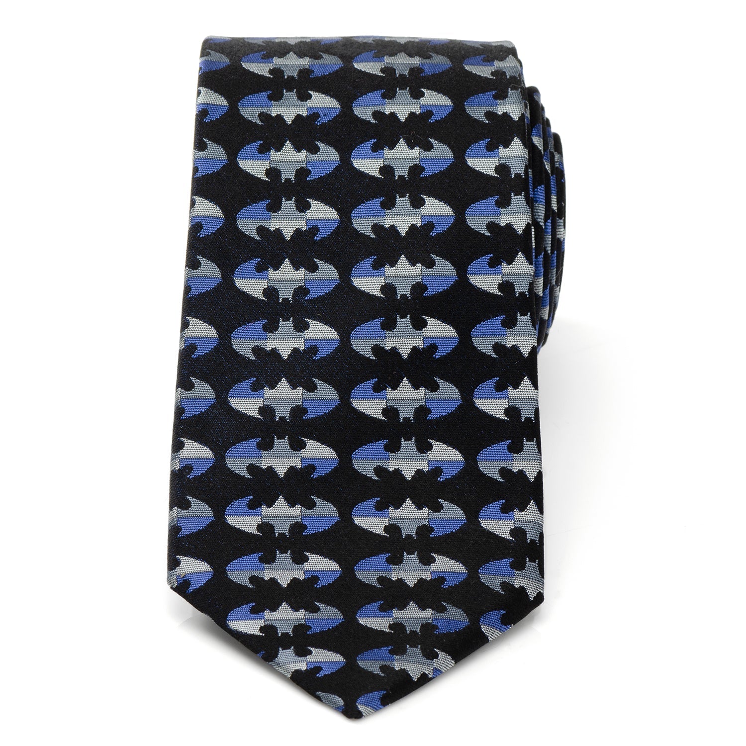 DC Batman Blue Blocked Black Men's Tie