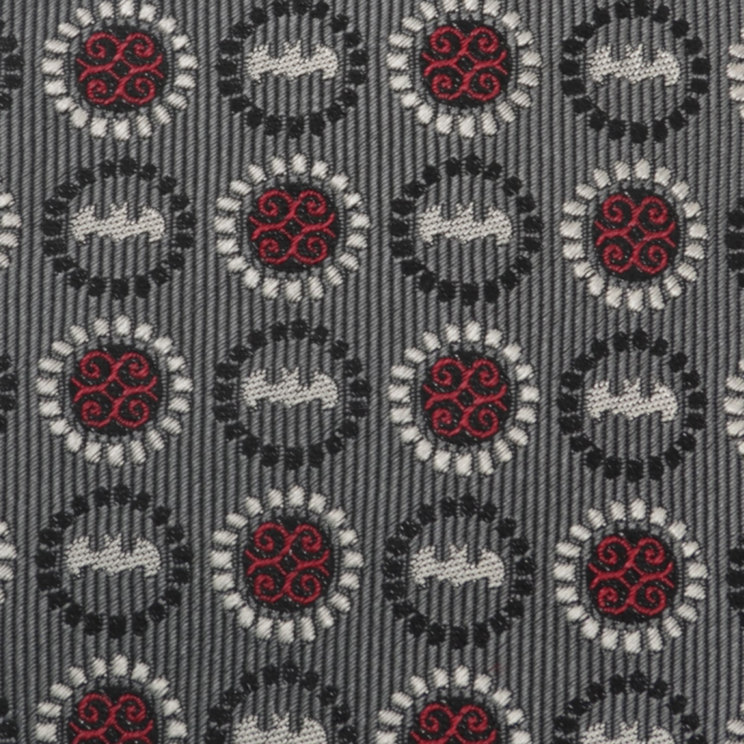 DC Batman Medallion Symbol Charcoal Silk Men's Tie