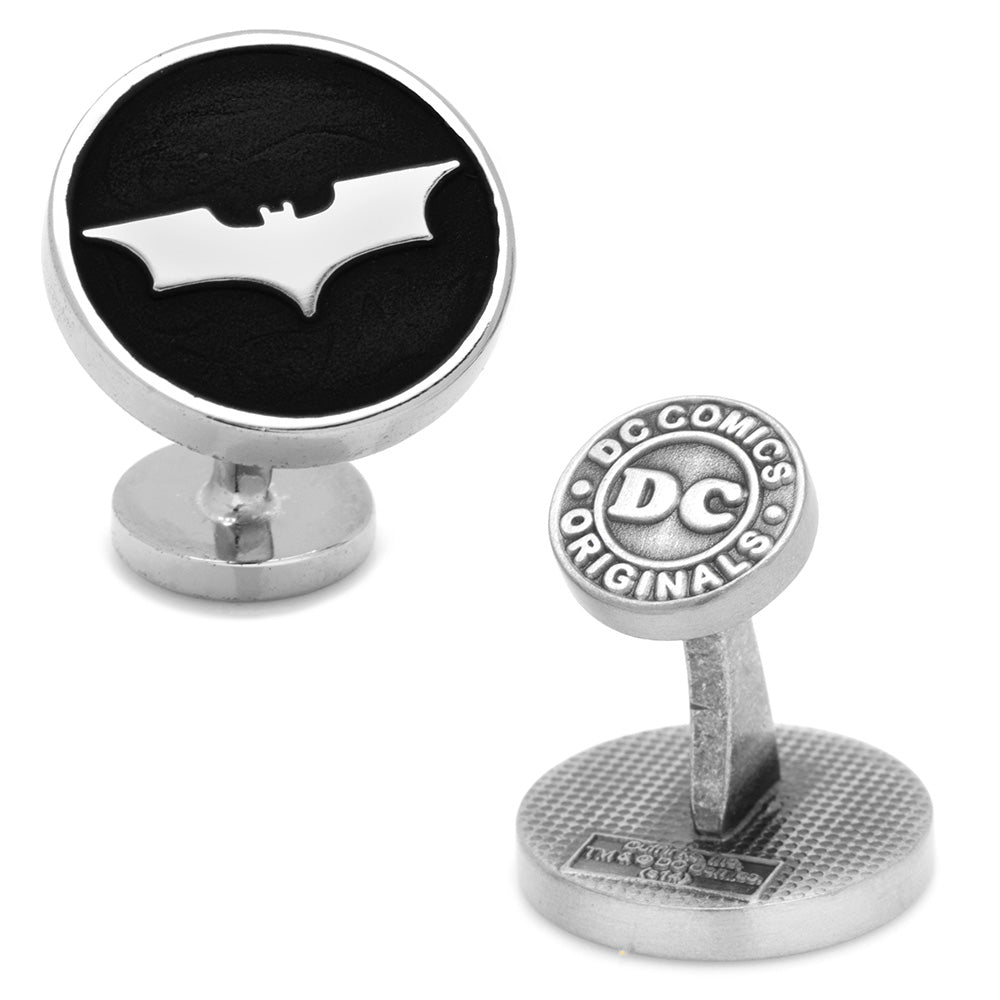 DC Batman Dark Knight Recessed Black Cufflinks