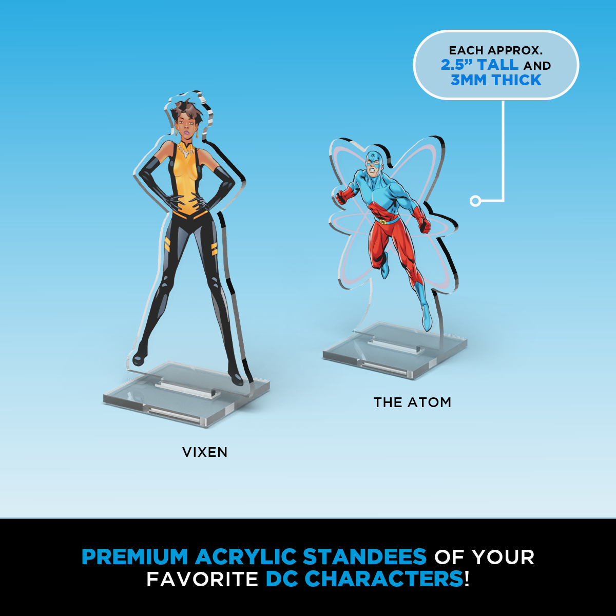 DC 2DZ Acrylic Standees: Pack 4