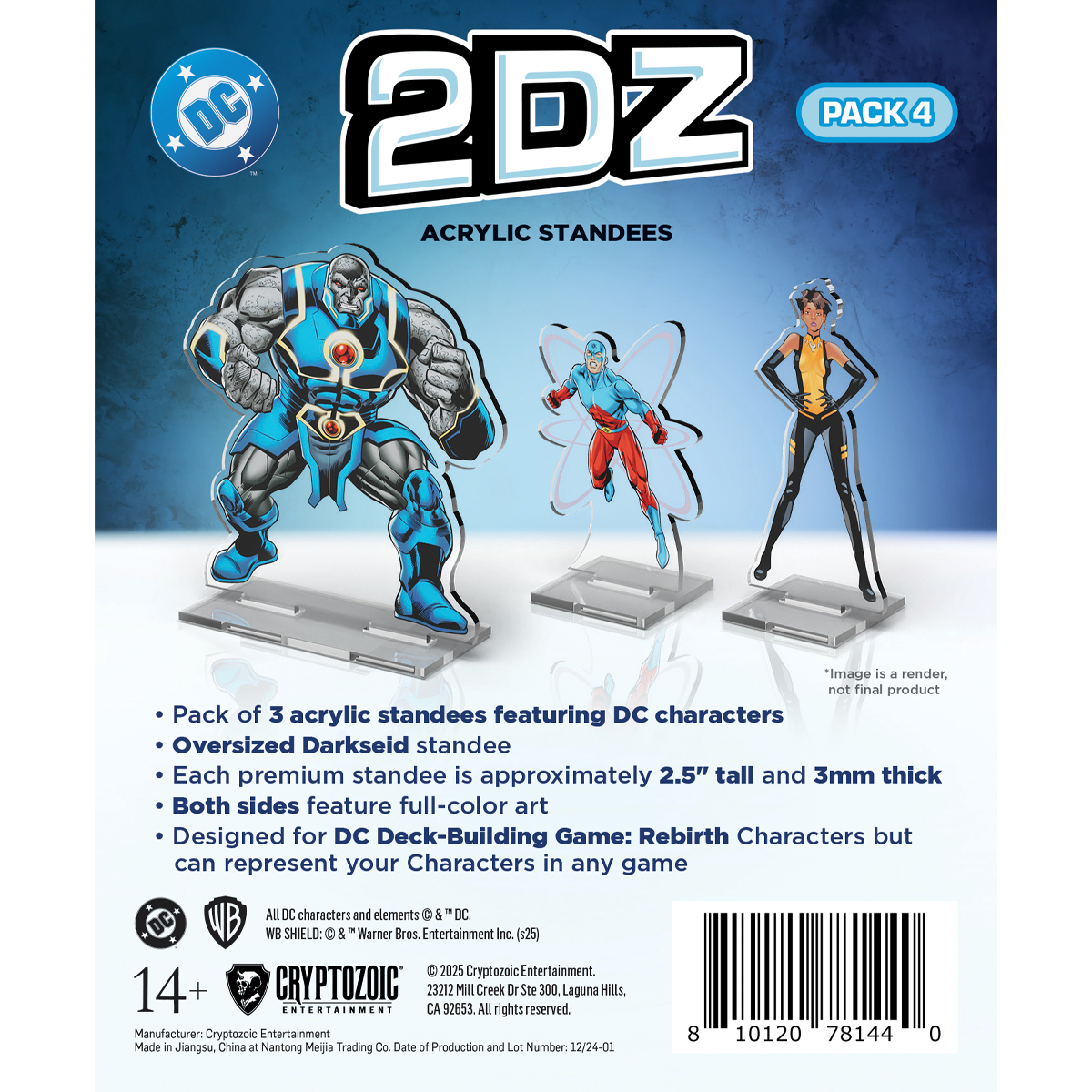 DC 2DZ Acrylic Standees: Pack 4