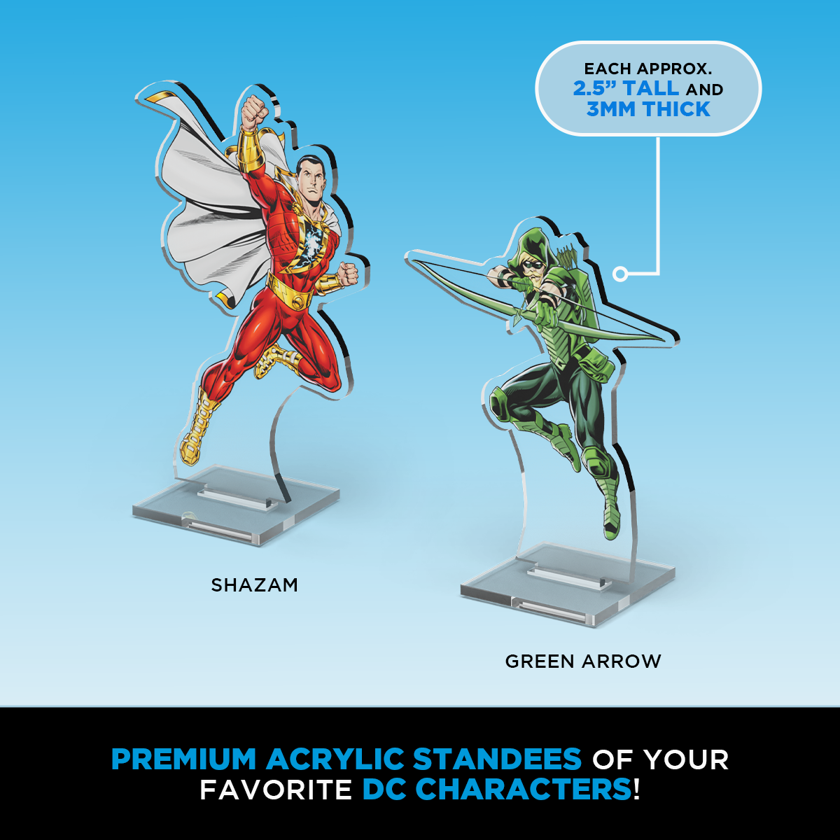 DC 2DZ Acrylic Standees: Pack 3